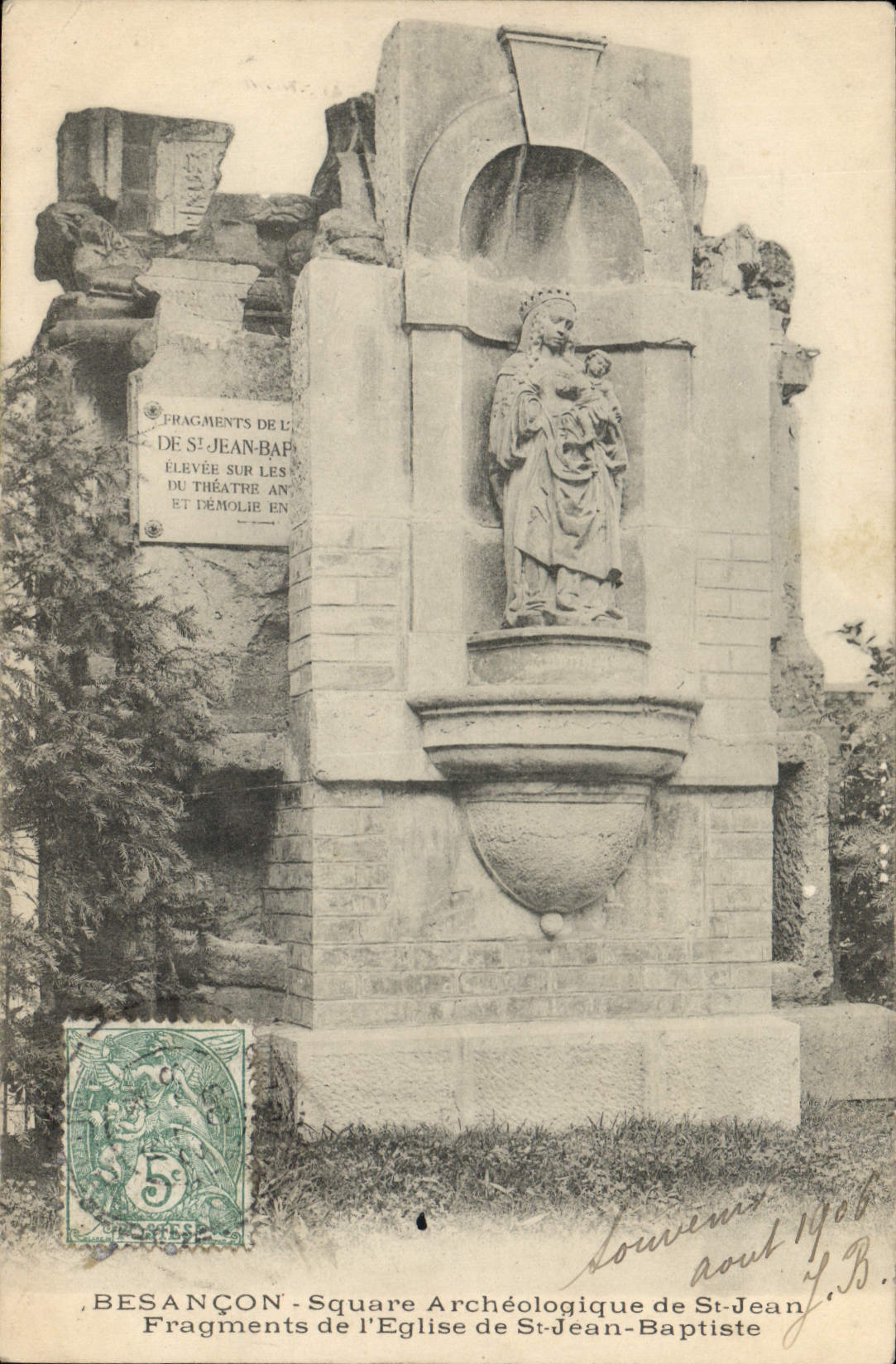 CPA Besancon Square Archeoloqique St Jean