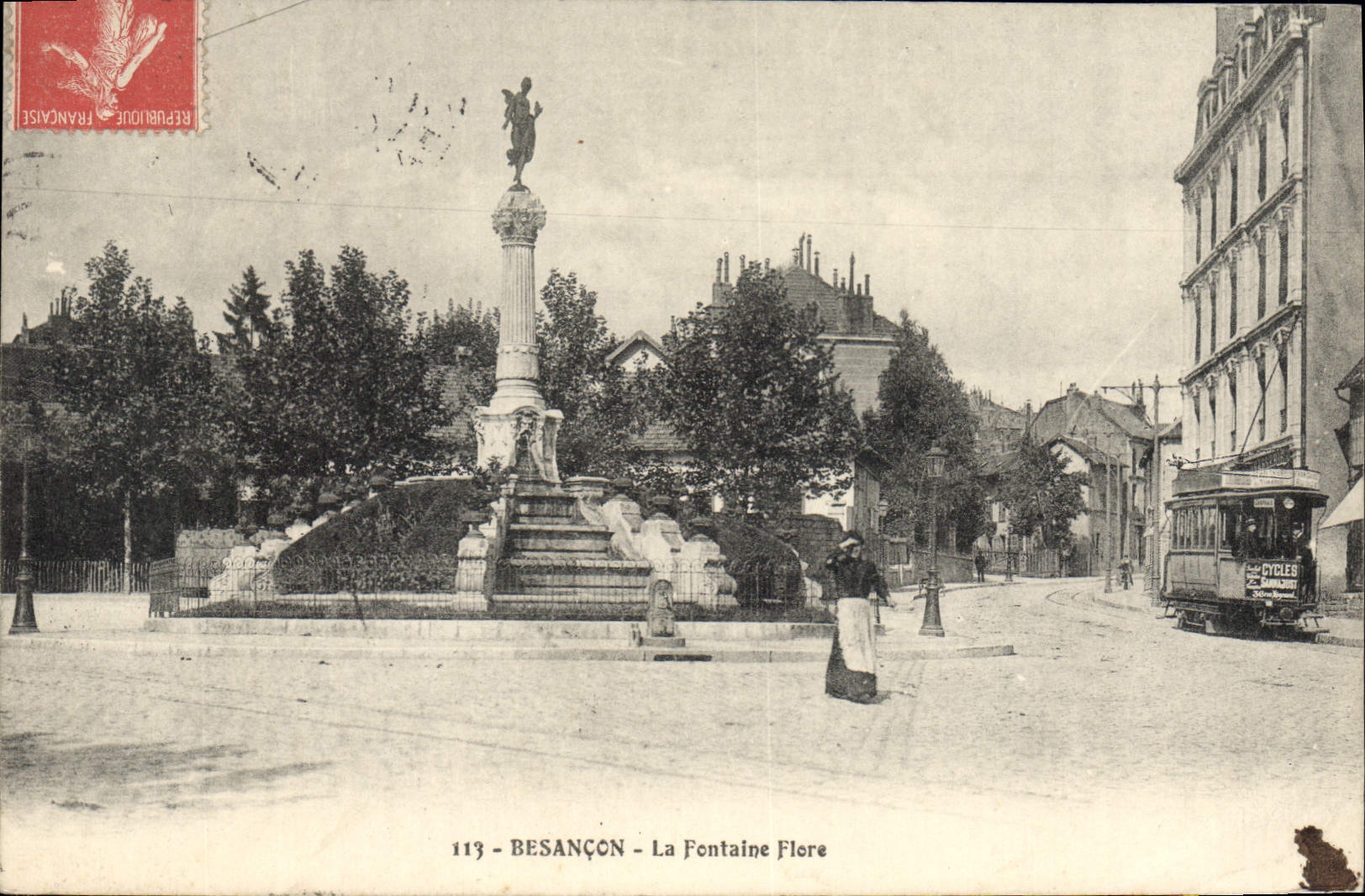 CPA Besancon La Fontaine Flore