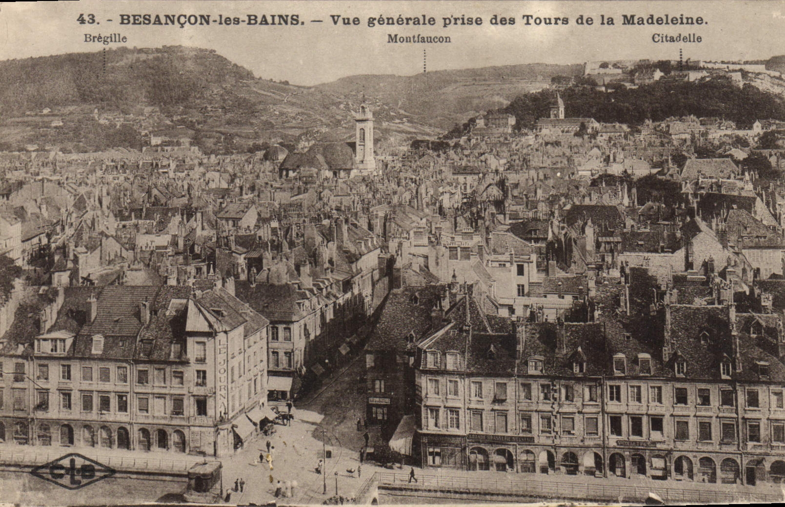 CPA Besancon Les Bains Vue Generale Prise Des tours De La Madeleine