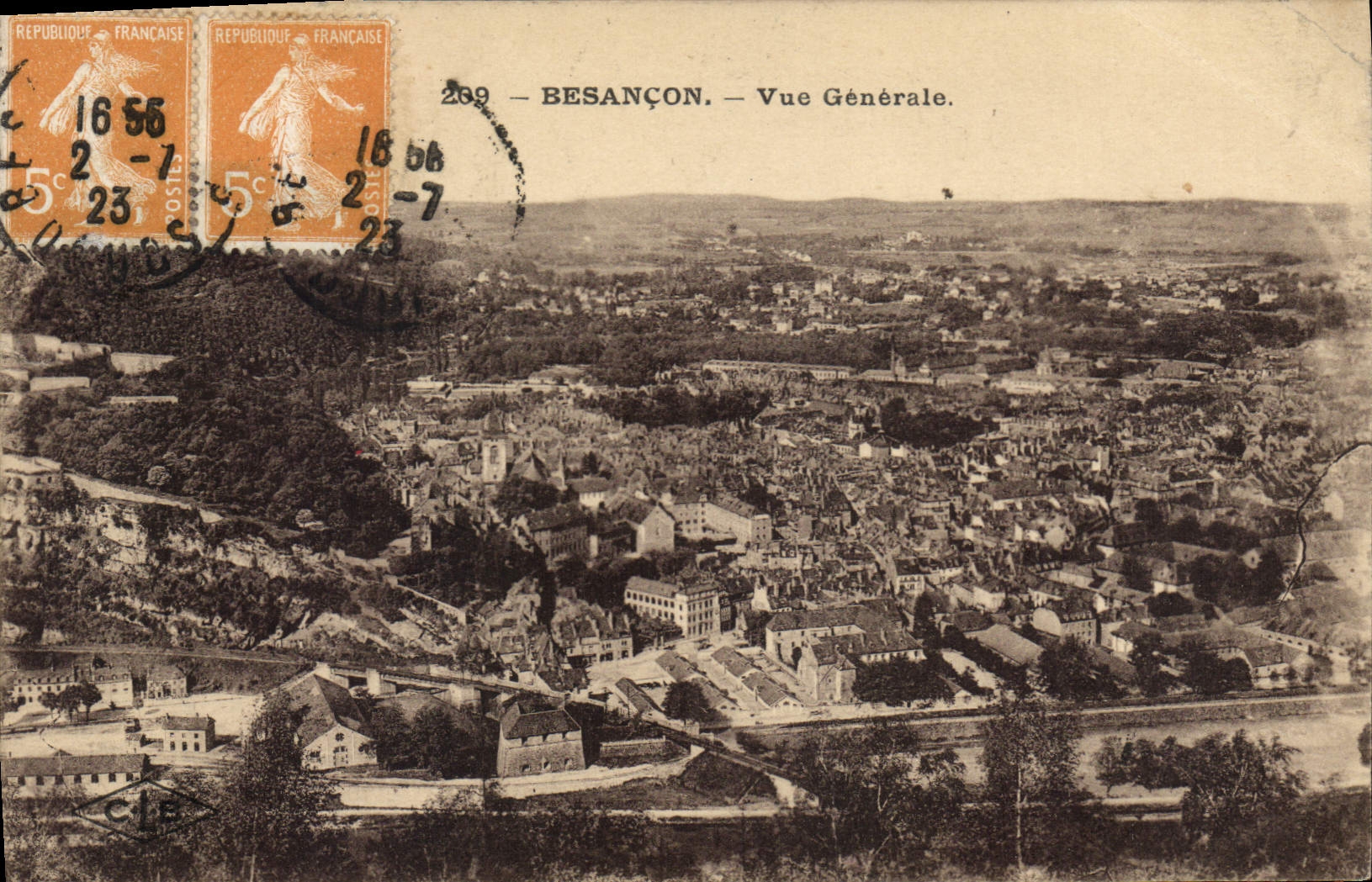 CPA Besancon Vue Generale