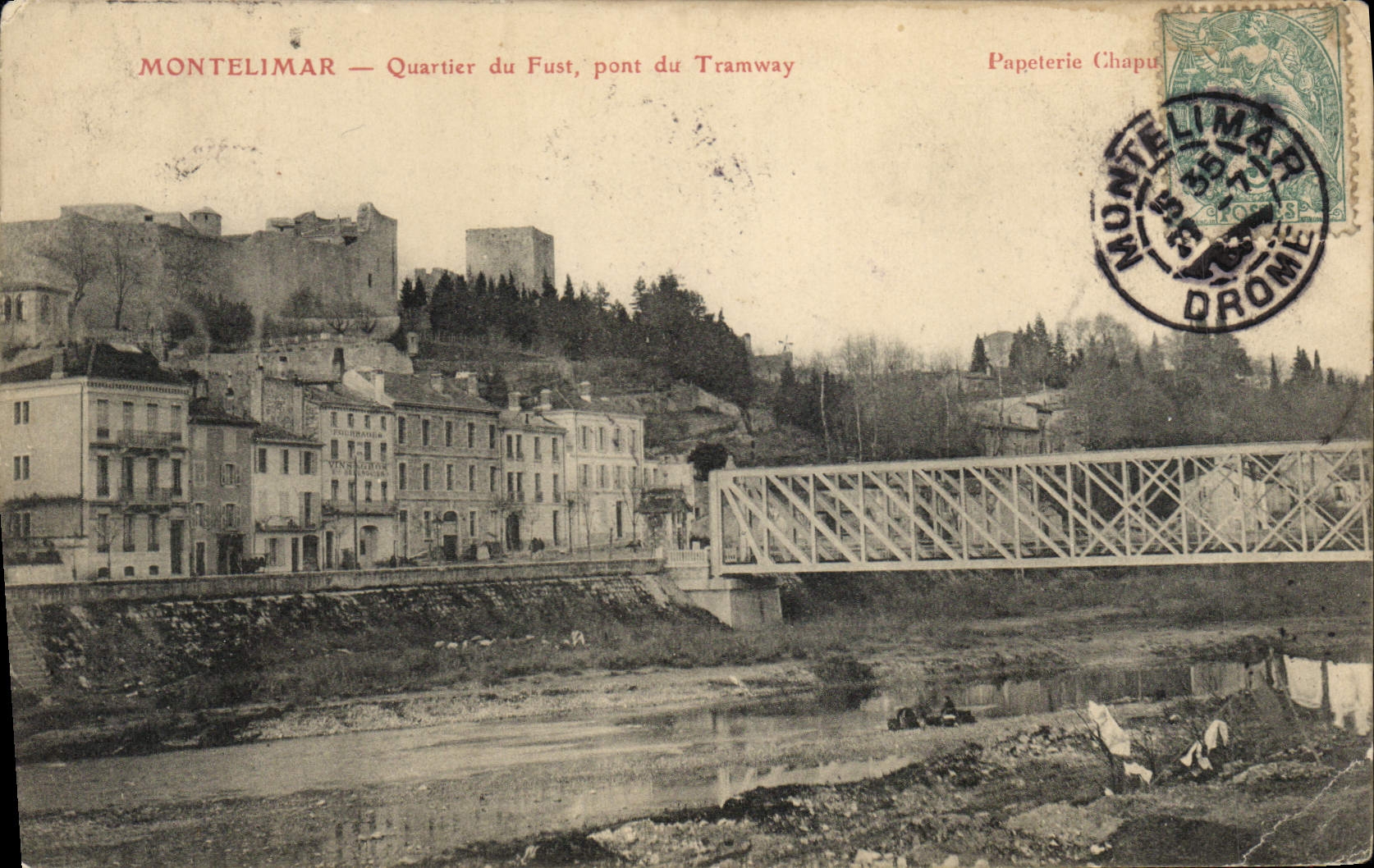 CPA Montelimar Quartier Du Fust Pont Du Tramway