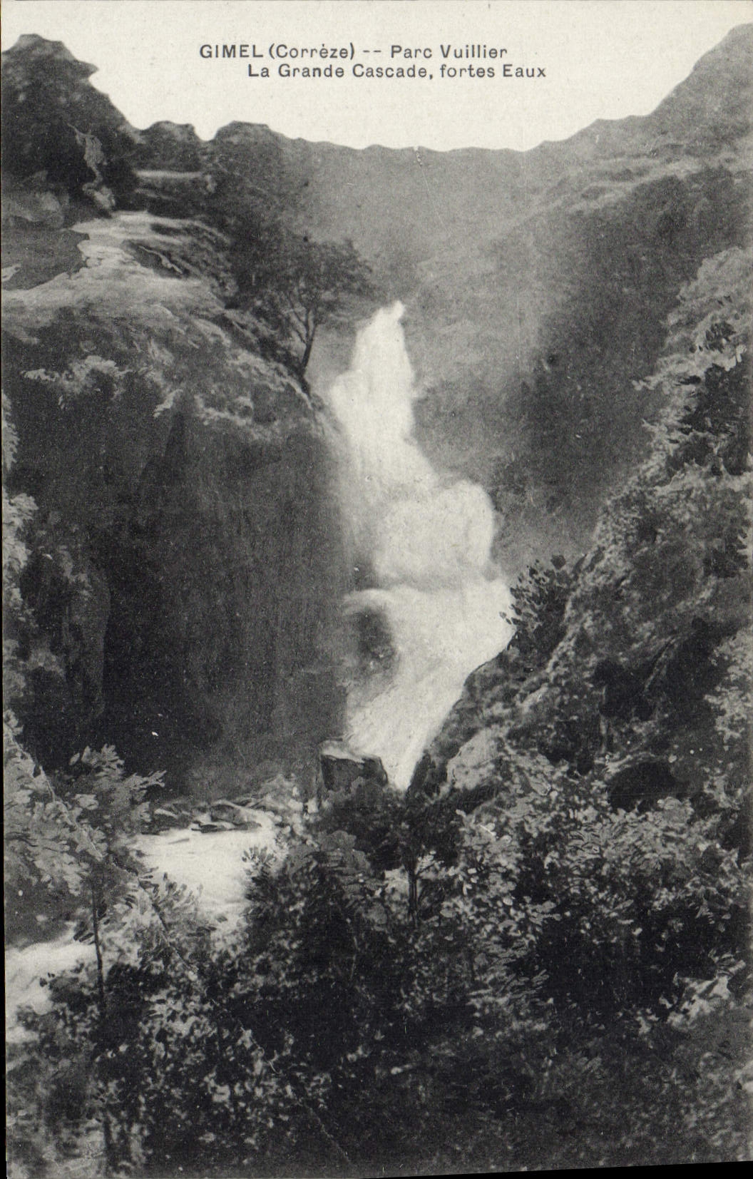 CPA Gimel Parc Vuillier La Grande Cascade Fortes Eaux