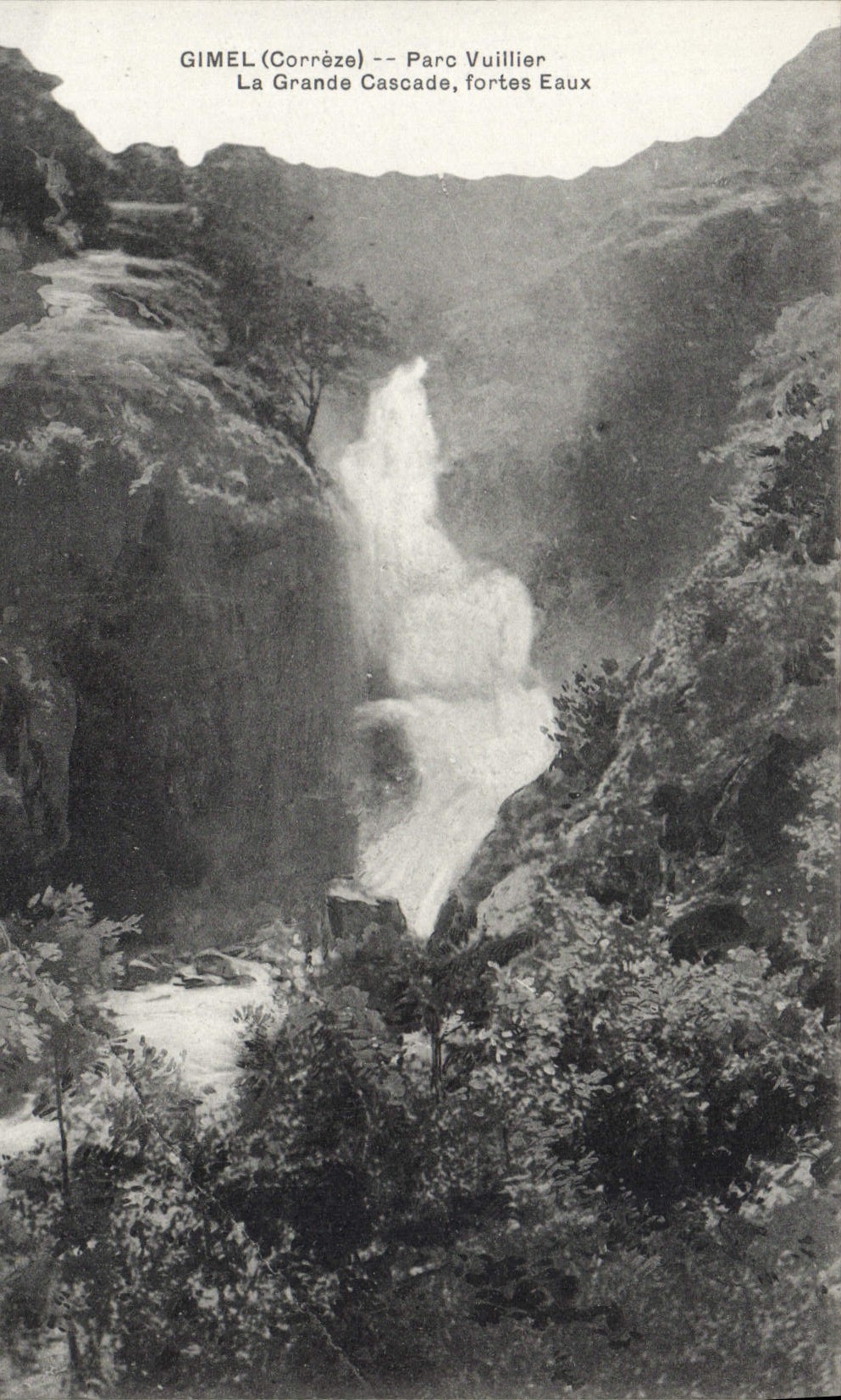 CPA Gimel Parc Vuillier La Grande Cascade Fortes Eaux