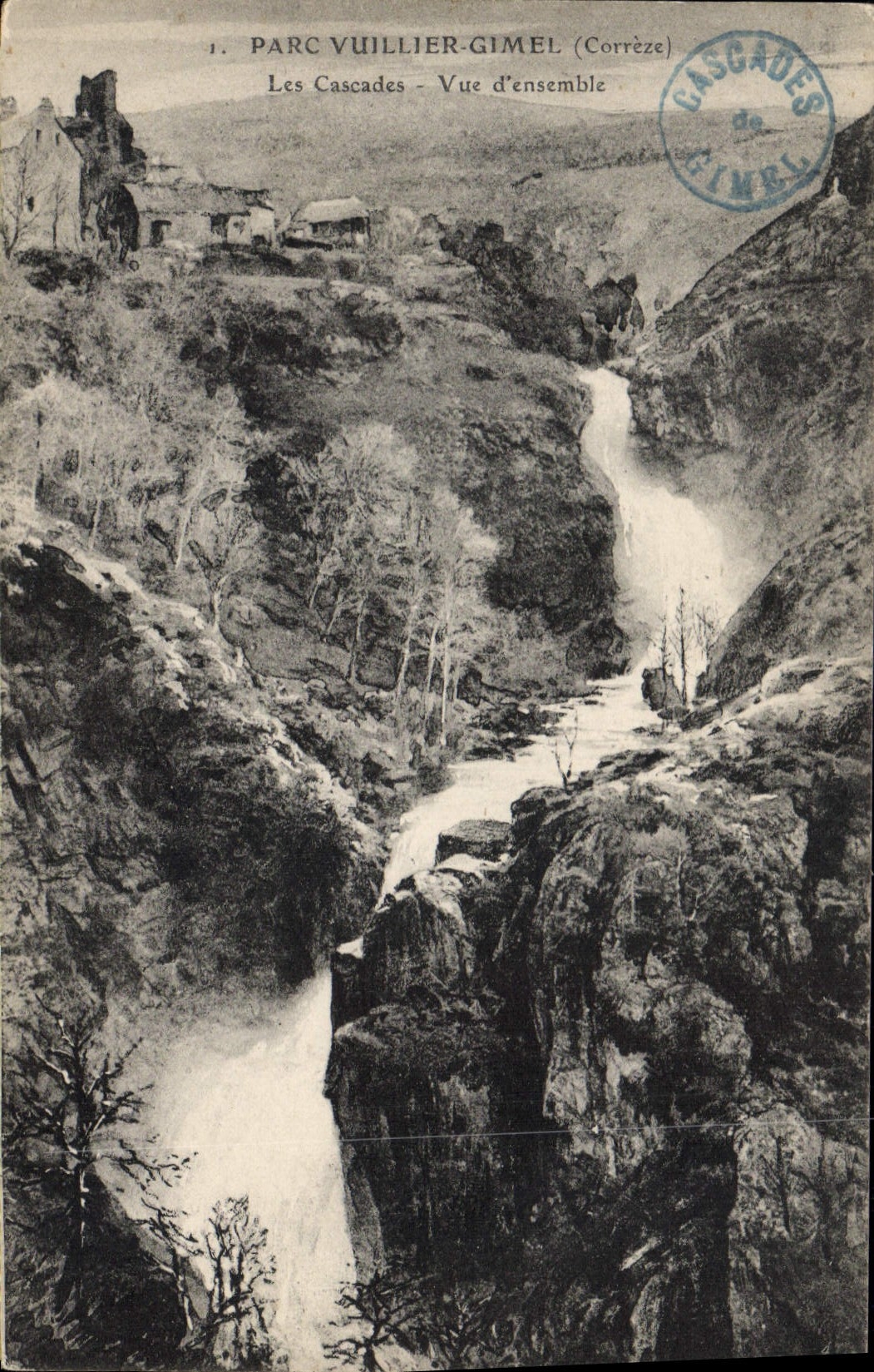 CPA Parc Vuillier Gimel Les Cascade Vue D'Ensemble