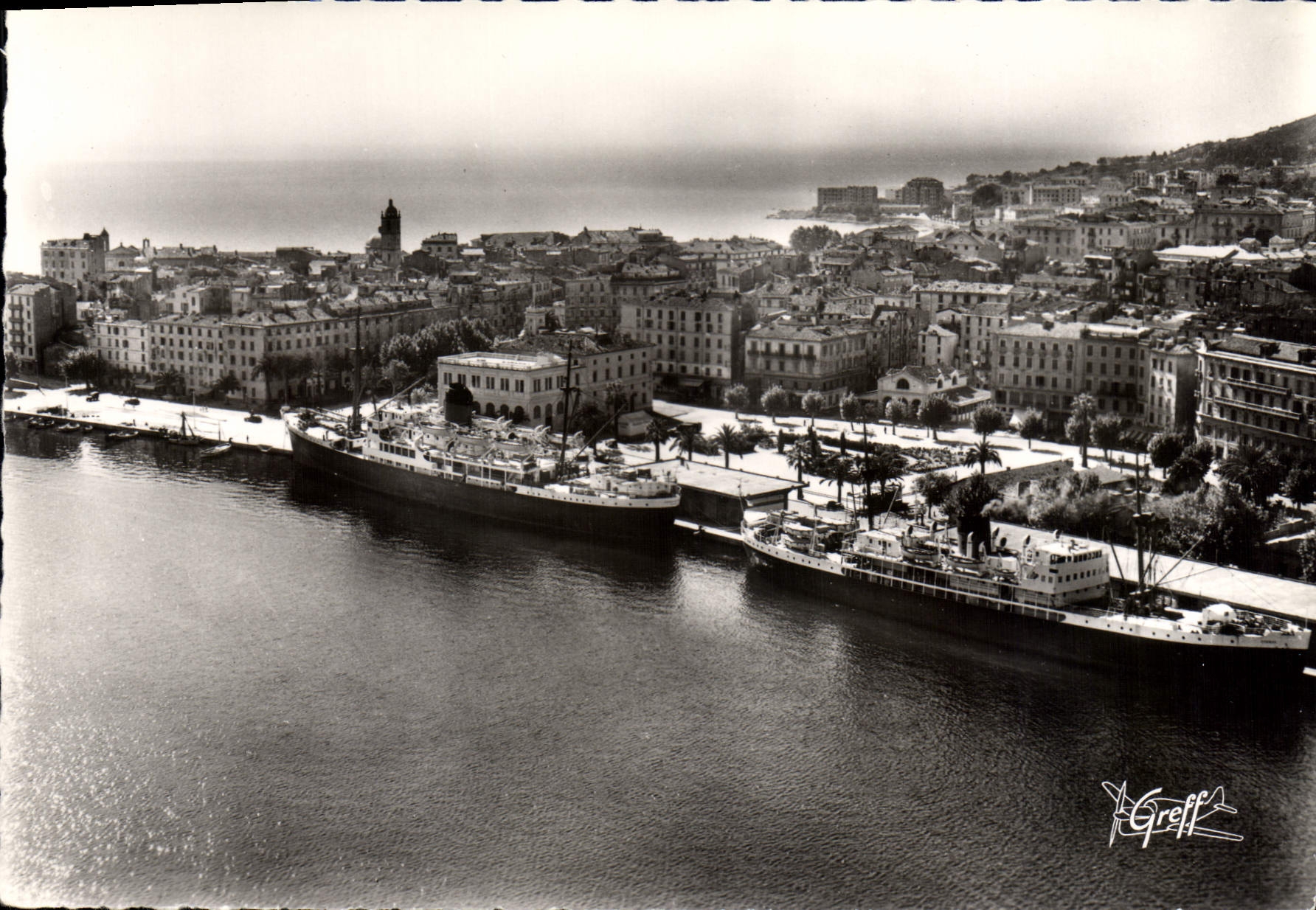 CPSM Ajaccio Vue Aerienne Le Port Quere