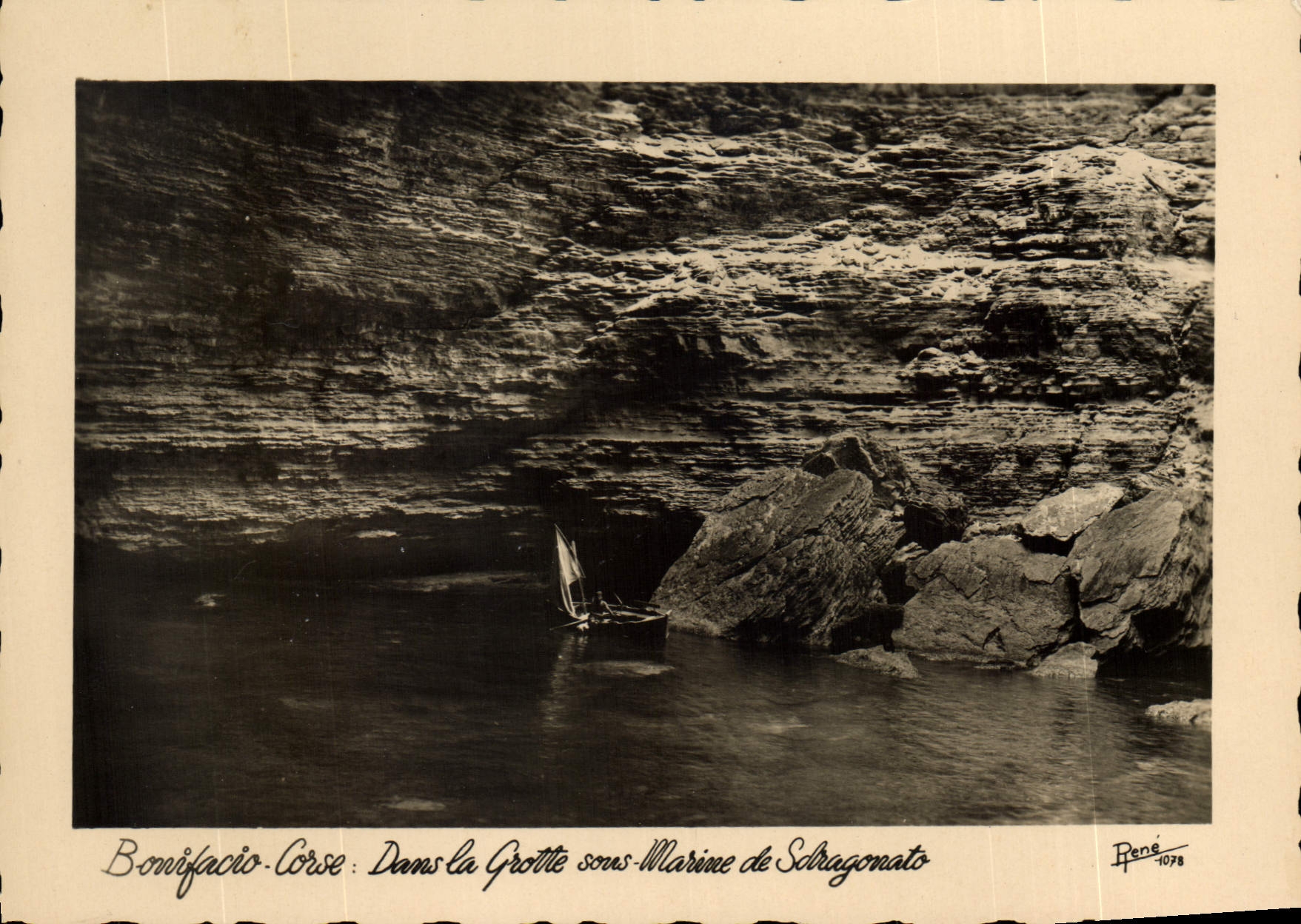 CPSM Bonifacio Dans Le Grotte Sons Marine
