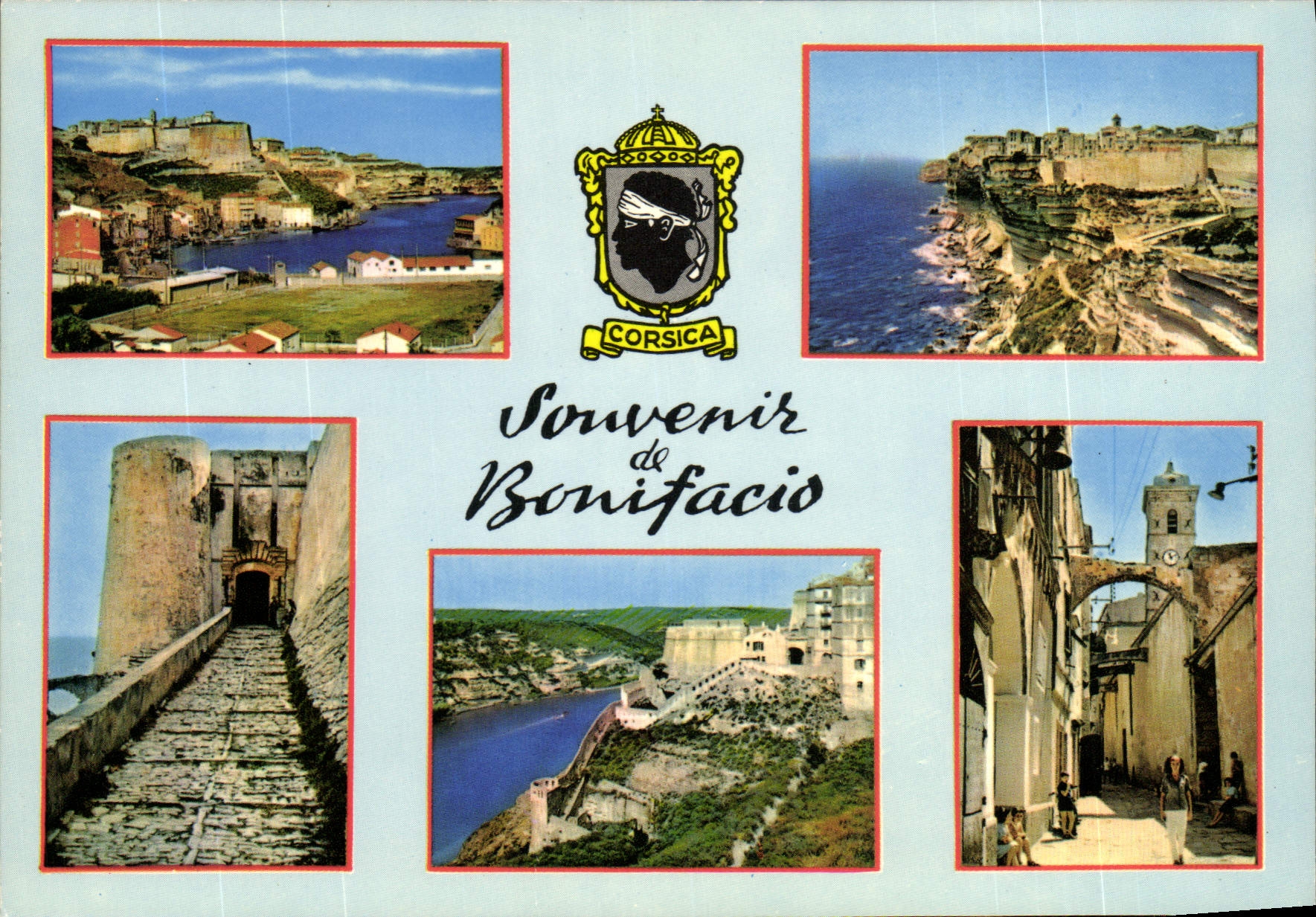 CPSM Bonifacio Les Falaises Et La Vieille Ville