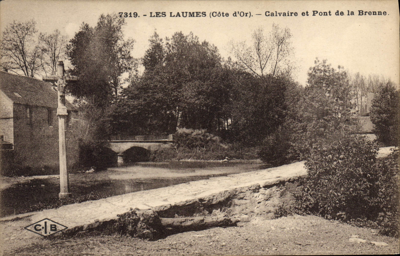 CPA Les Laumes Calvaire Et Pont De La bren