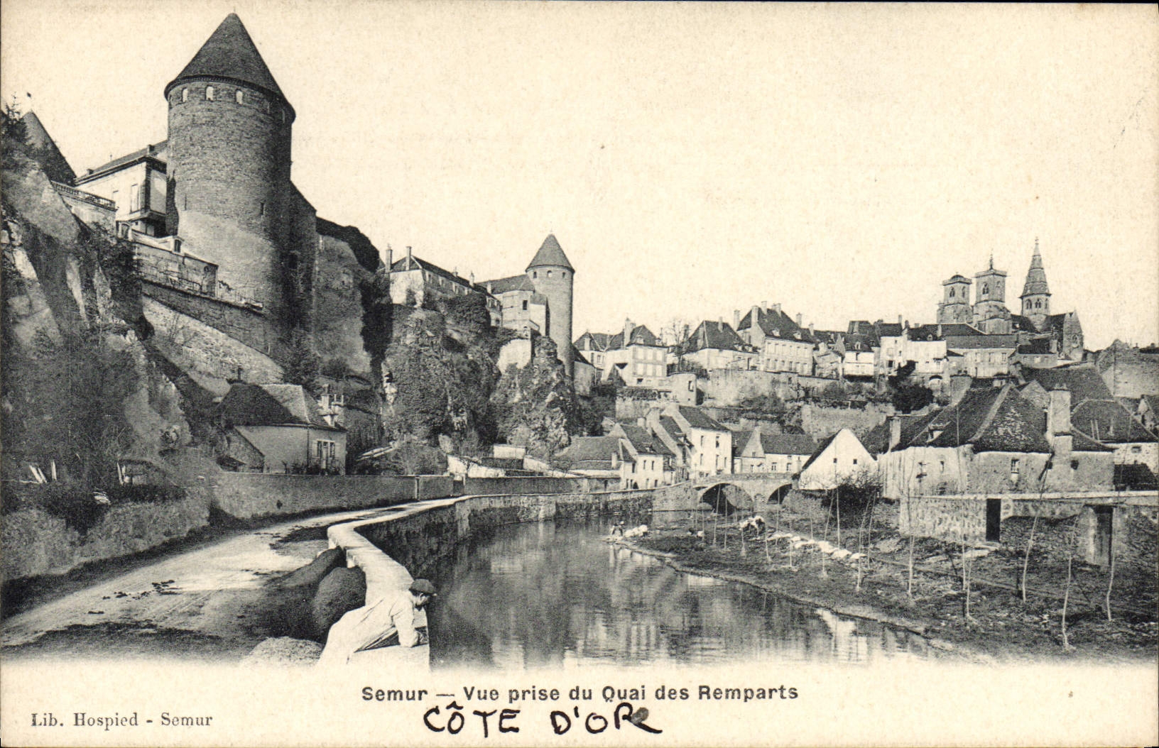 CPA Semur Vue Prise Du Quai Des Remparts