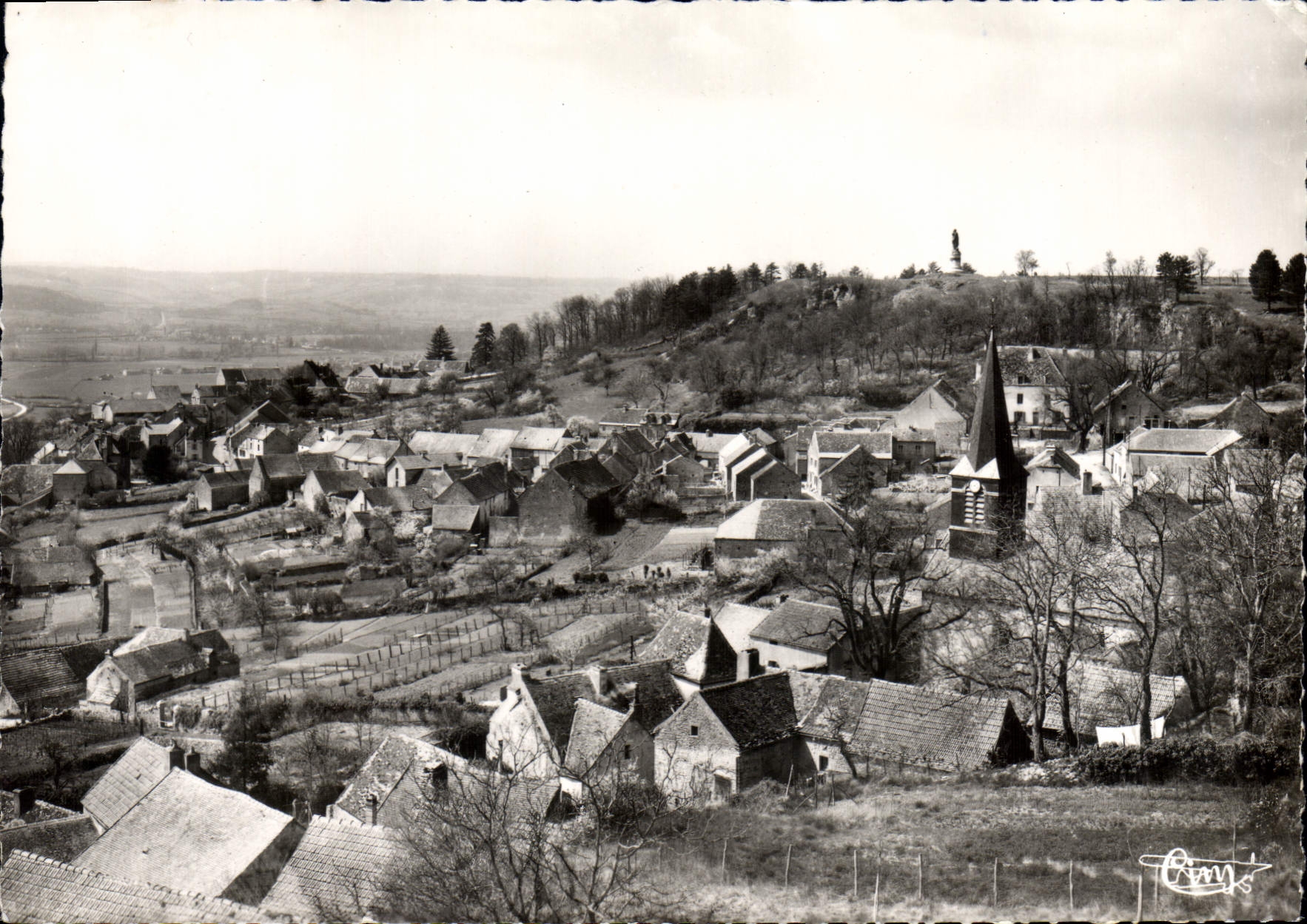 CPSM Alise Ste Reine Alesia Vue Generale Le Mont Auxois