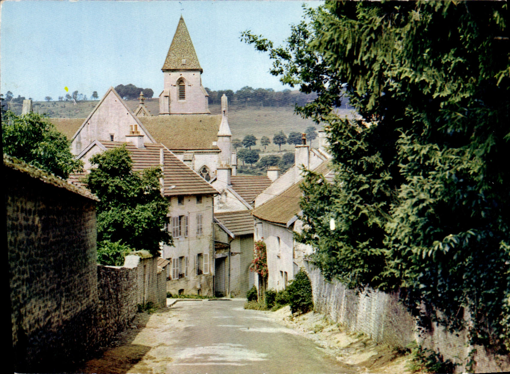 CPSM St Seine I'Abbaye Echappee Vers I'Eglise