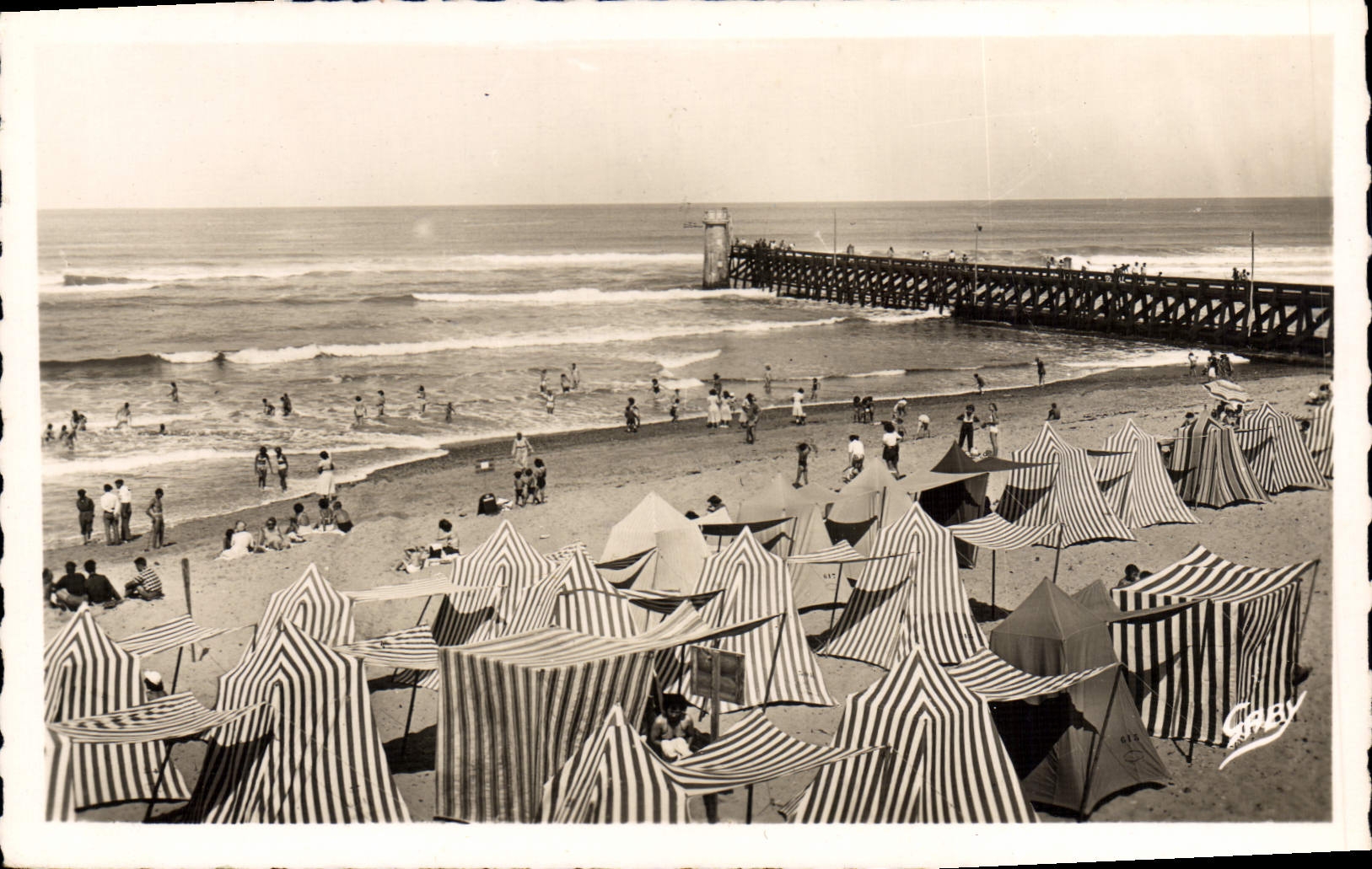 CPA Capbreton Landes La Plage et l'Estacade 