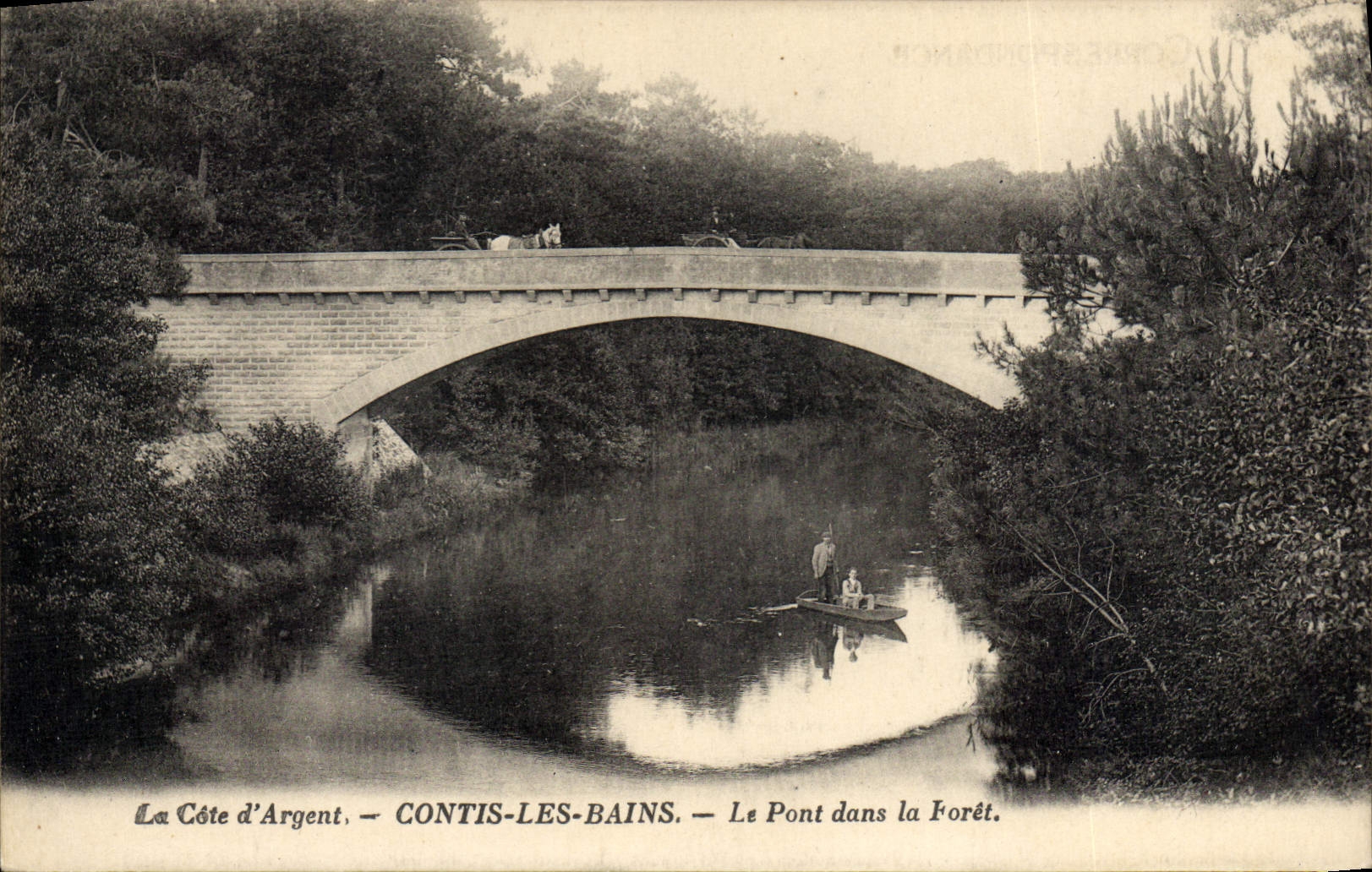 CPA La Cote d'Argent Contis Les Bains Le Pont dans la Foret 