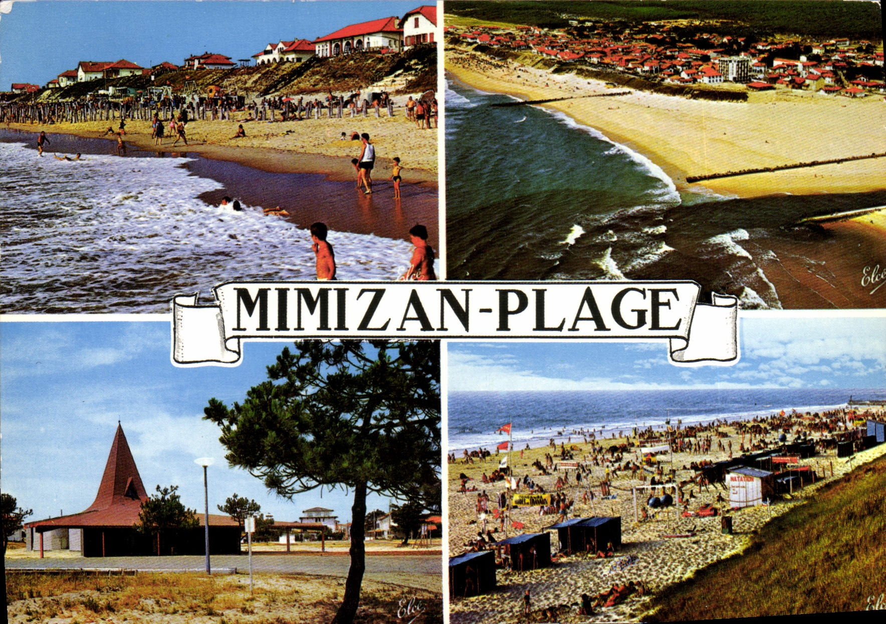 CPSM Mimizan Plage de gauche a drote Vue Generale