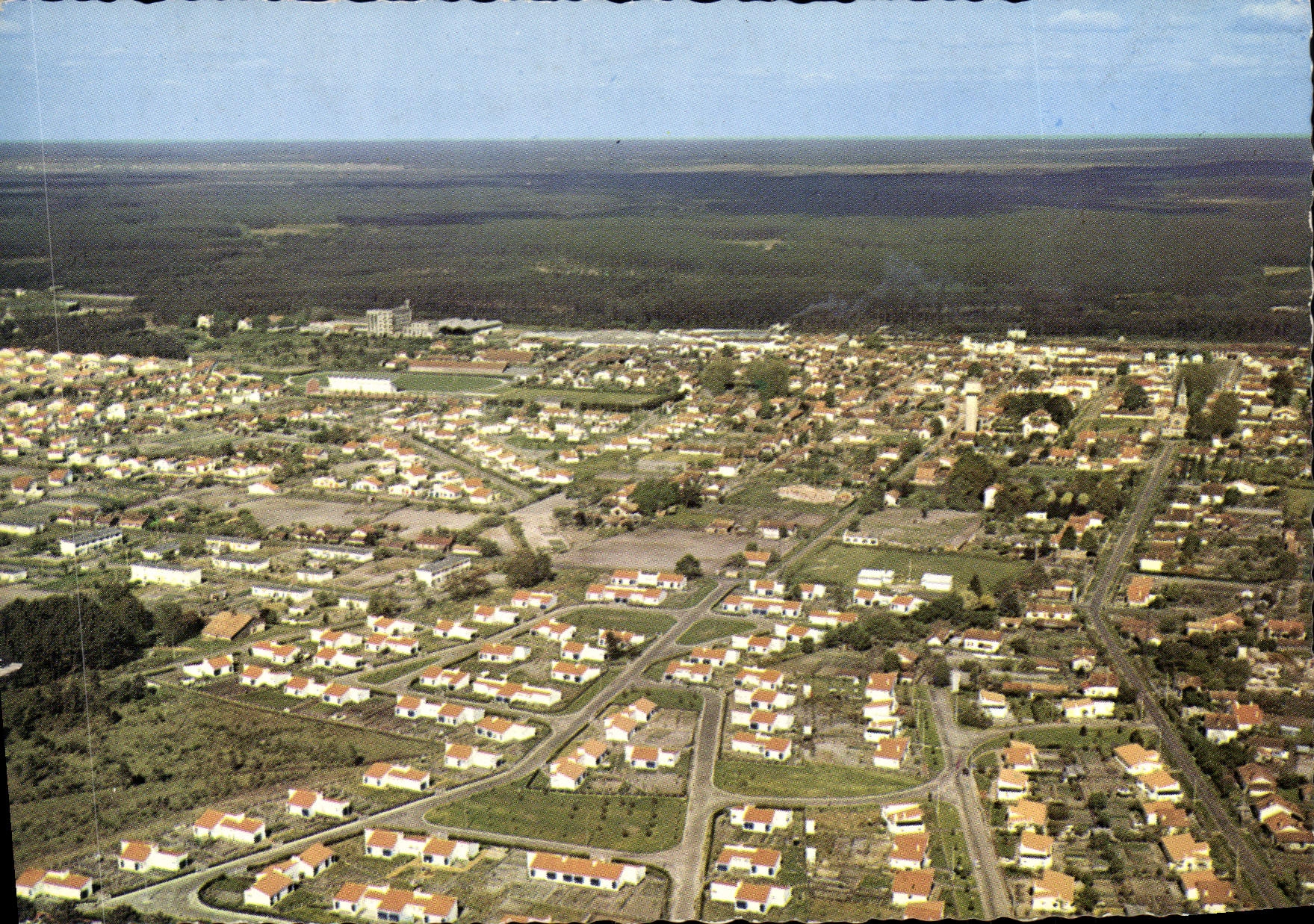 CPSM Morcenx Landes Vue Panoramique sur le Stade