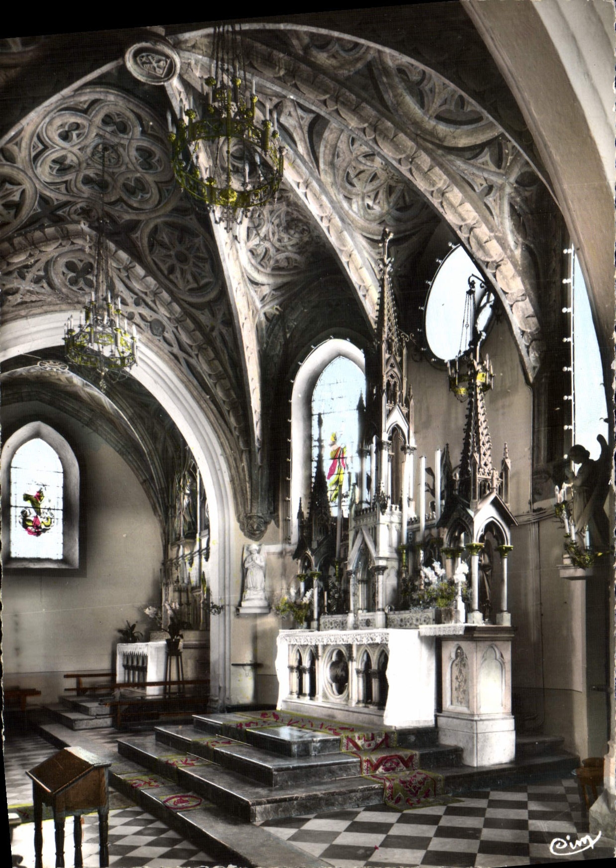 CPSM Parentis en Born Landes Interieur de l'Eglise