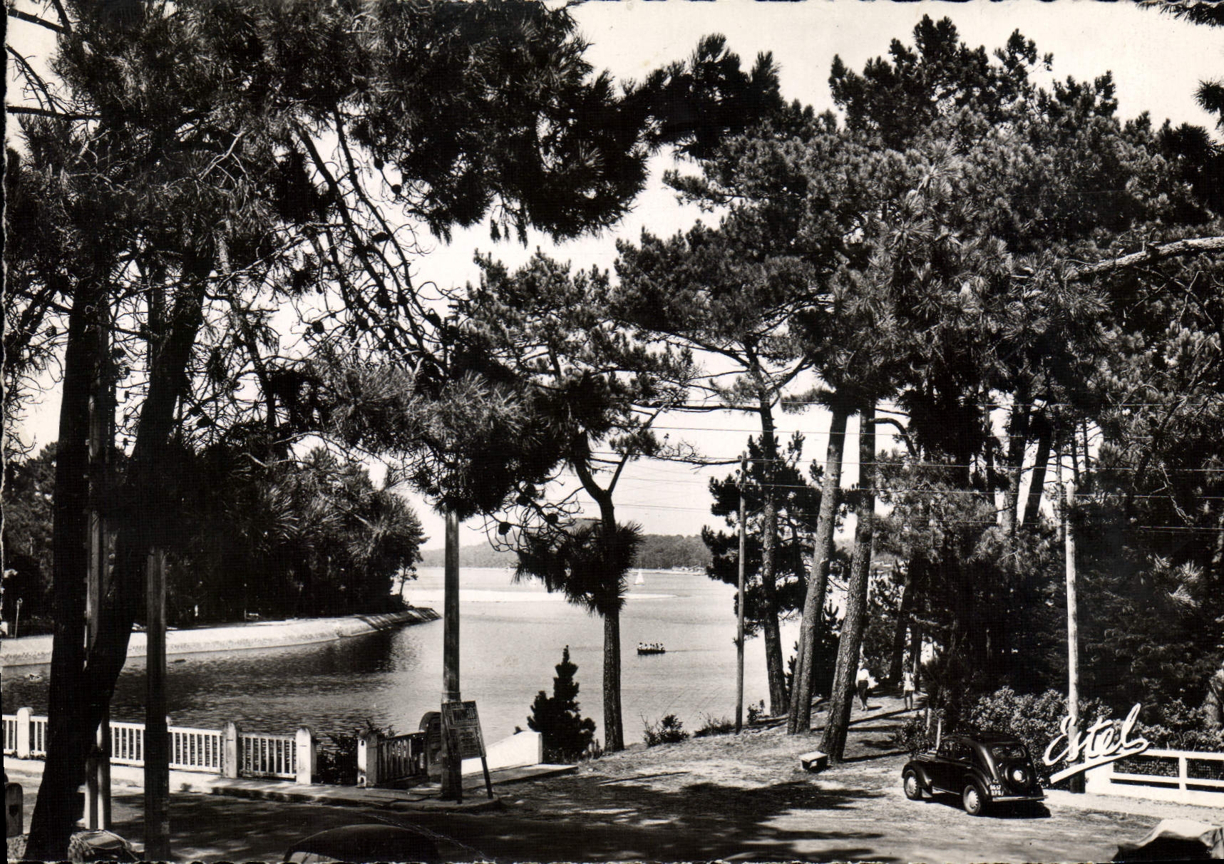 CPSM Hossegor Vue sur le Lac et le Pont du Canal