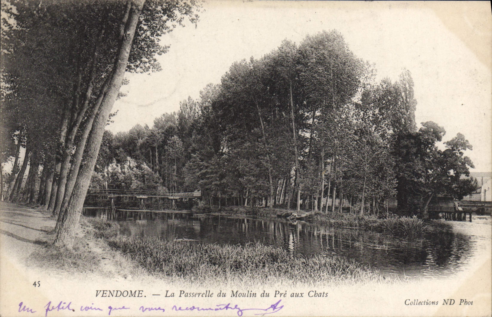 CPA Vendome La Passerelle du Moulin du Pre Aux Chats