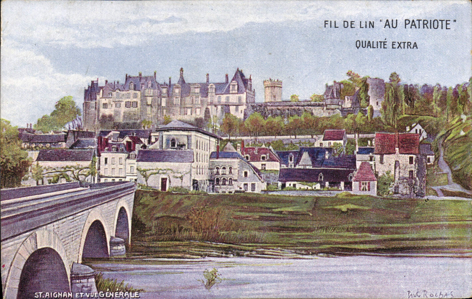 CPA Fil de lin au Patriote St Aignan et Vue Generale 