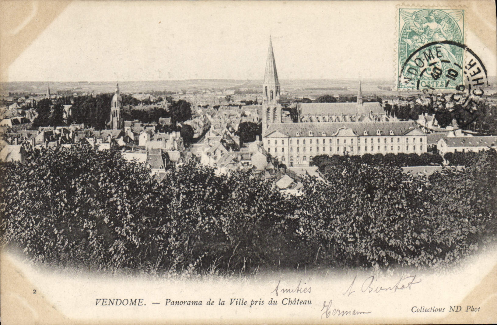 CPA Vendome Panorama de la Ville Pris du Chateau