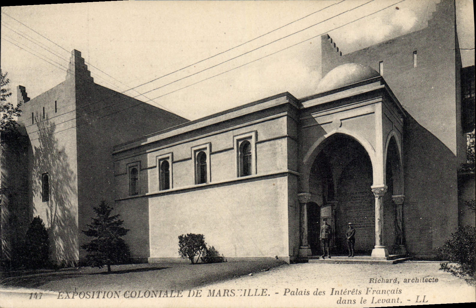 CPA Exposition Coloniale de Marseille Palais des Interts Francais dans le Levant 