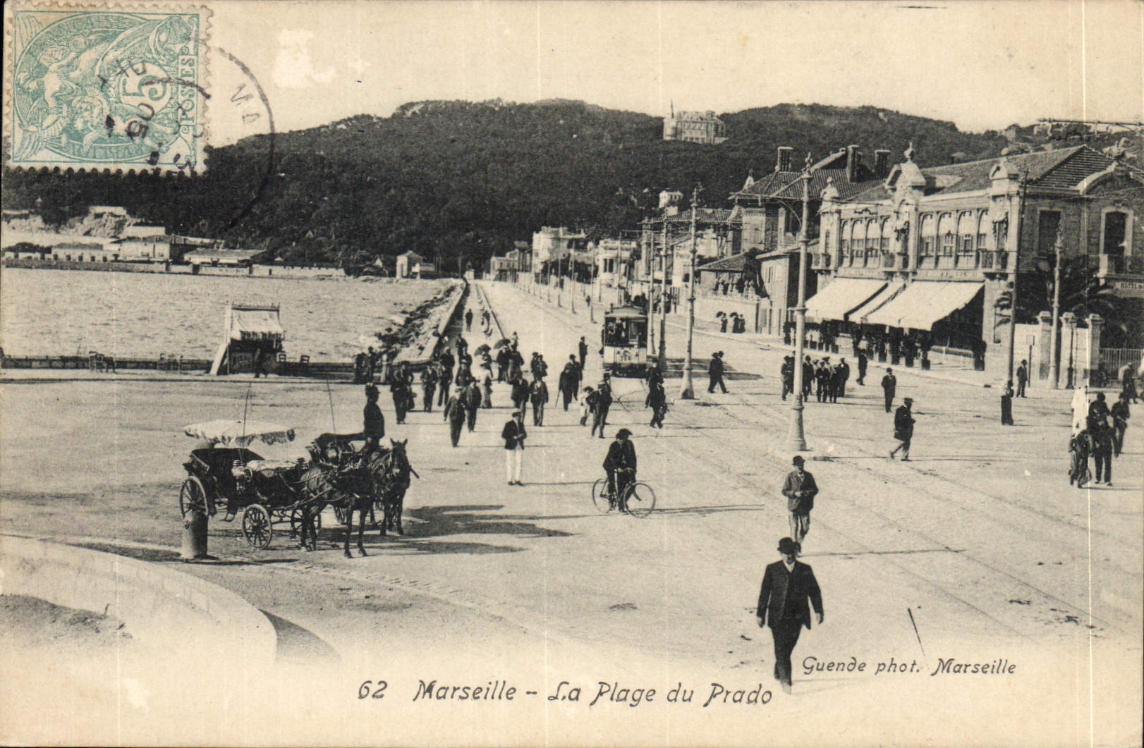 CPA Marseille La Plage du Prado 