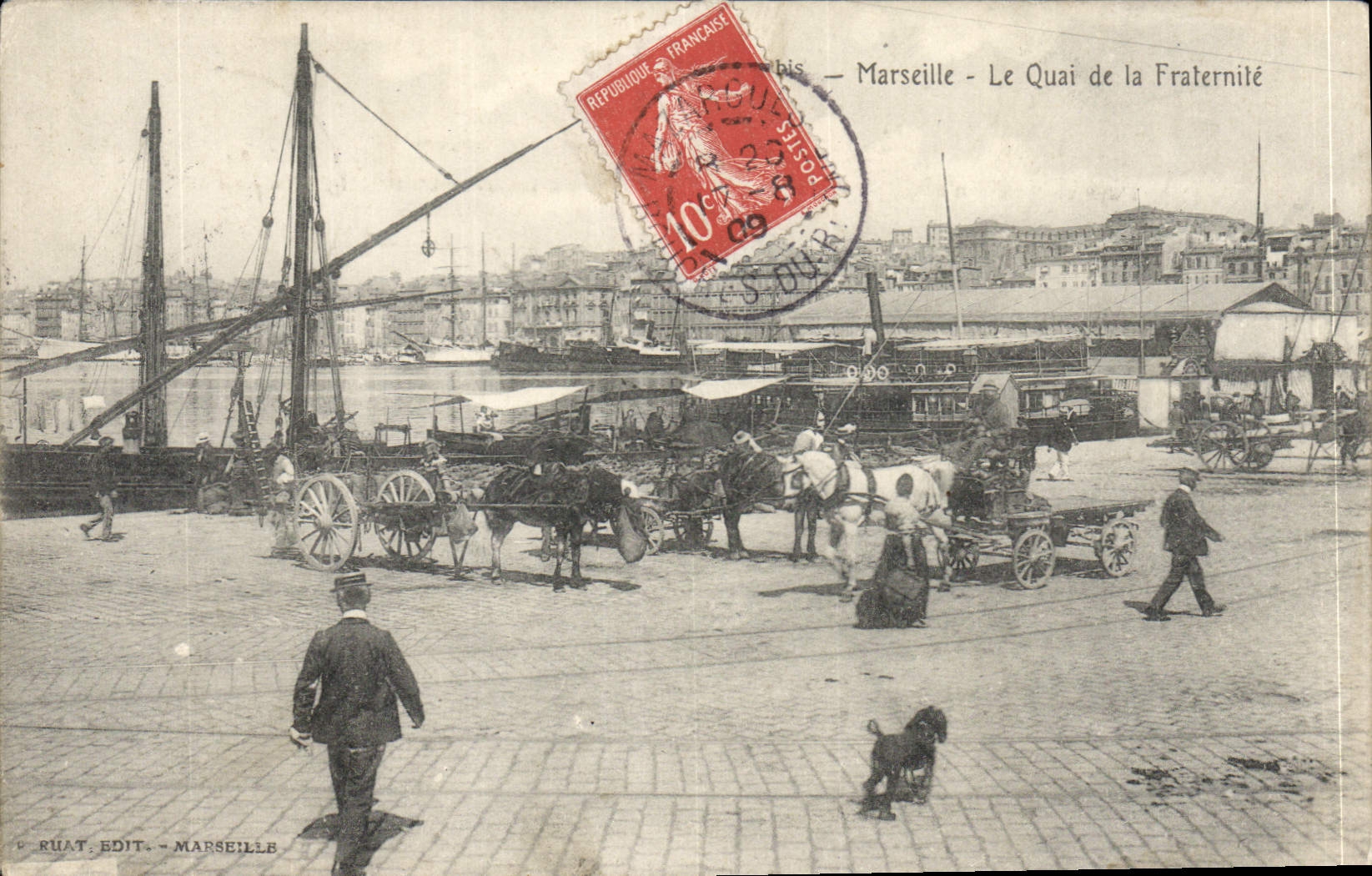 CPA Marseille Le Quai de la Franternite