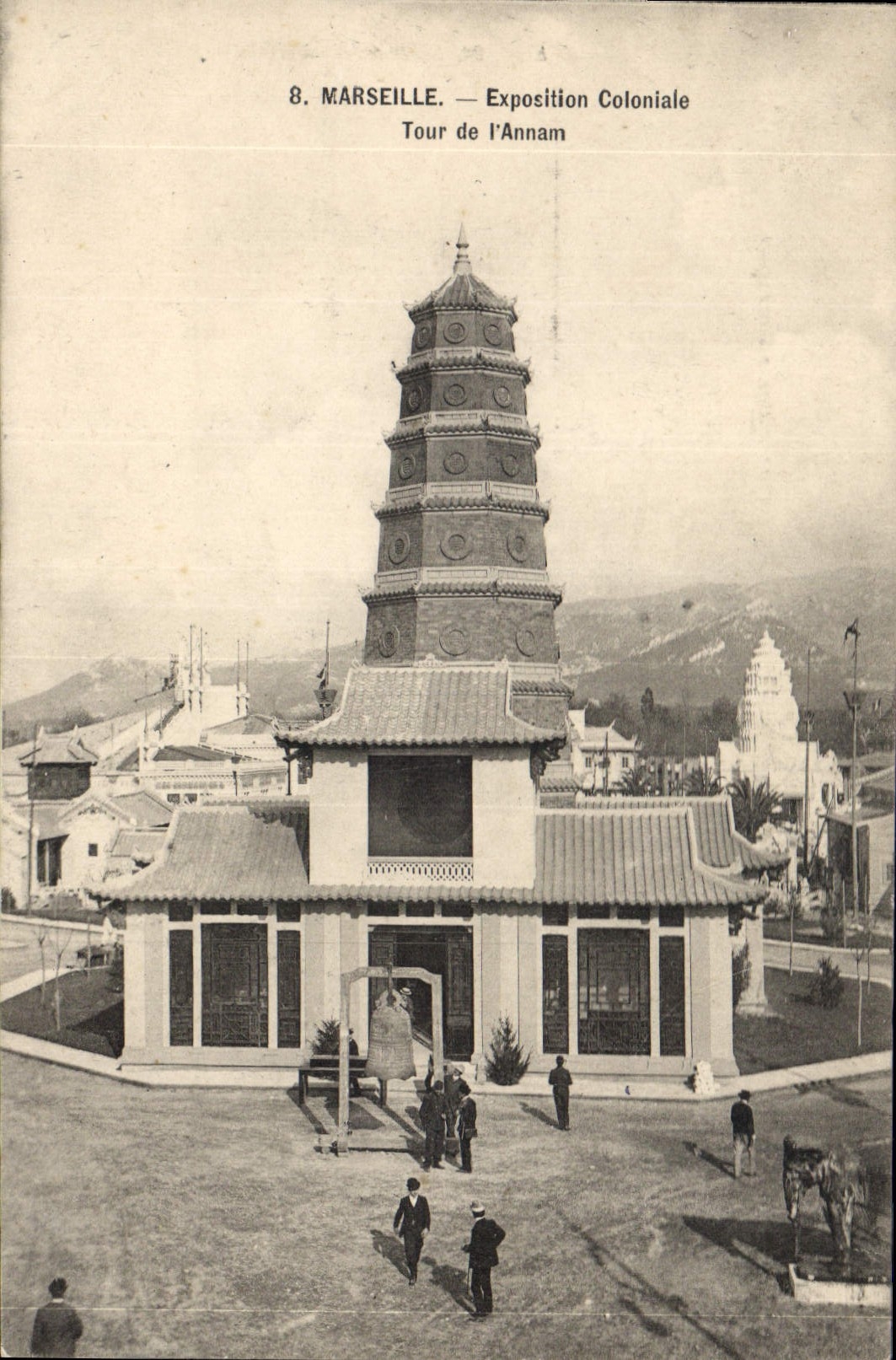 CPA Marseille Exposition Coloniale Tour de l'Annam 