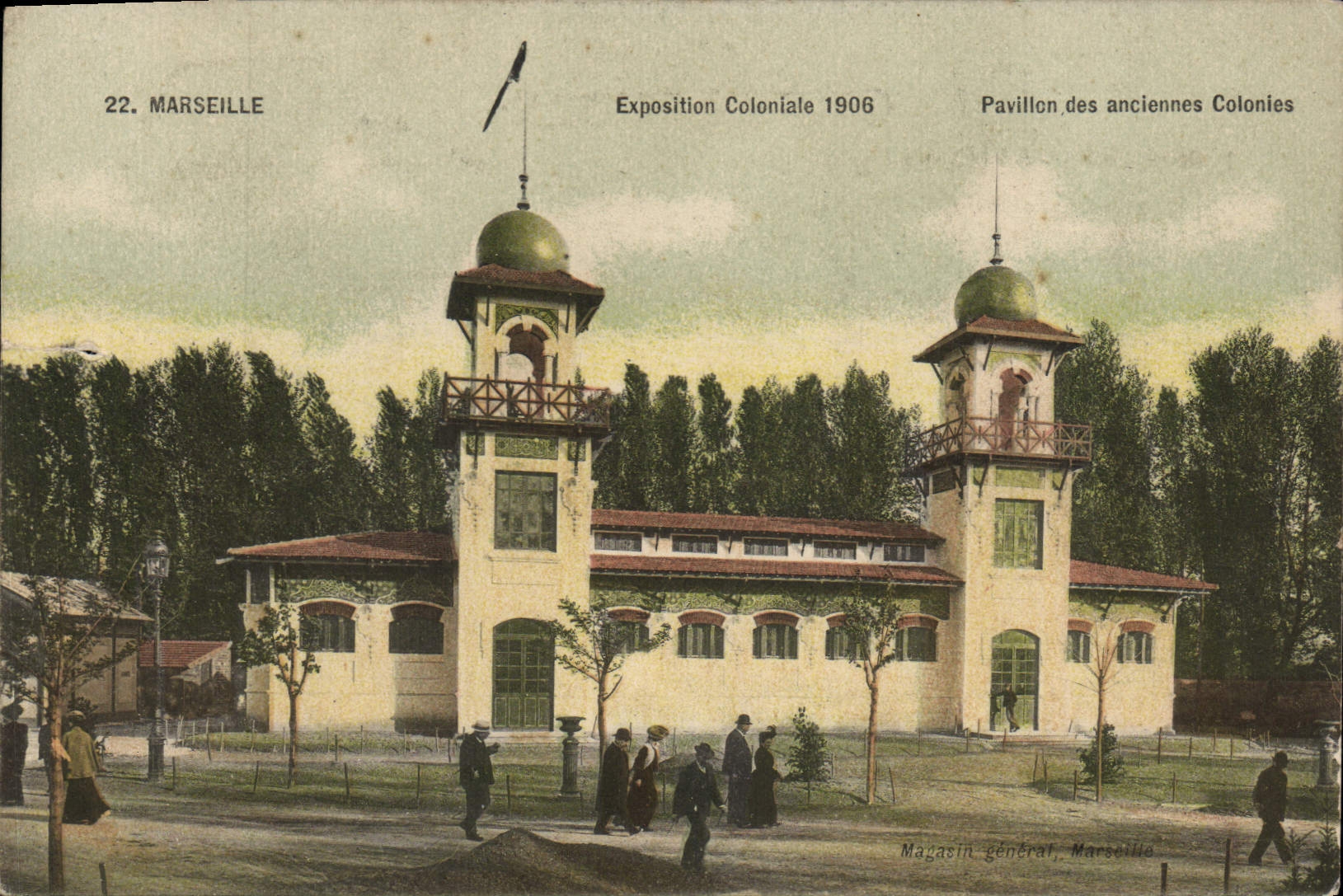 CPA Marseille Exposition Coloniale Pavillon des Anciennes Colonies 