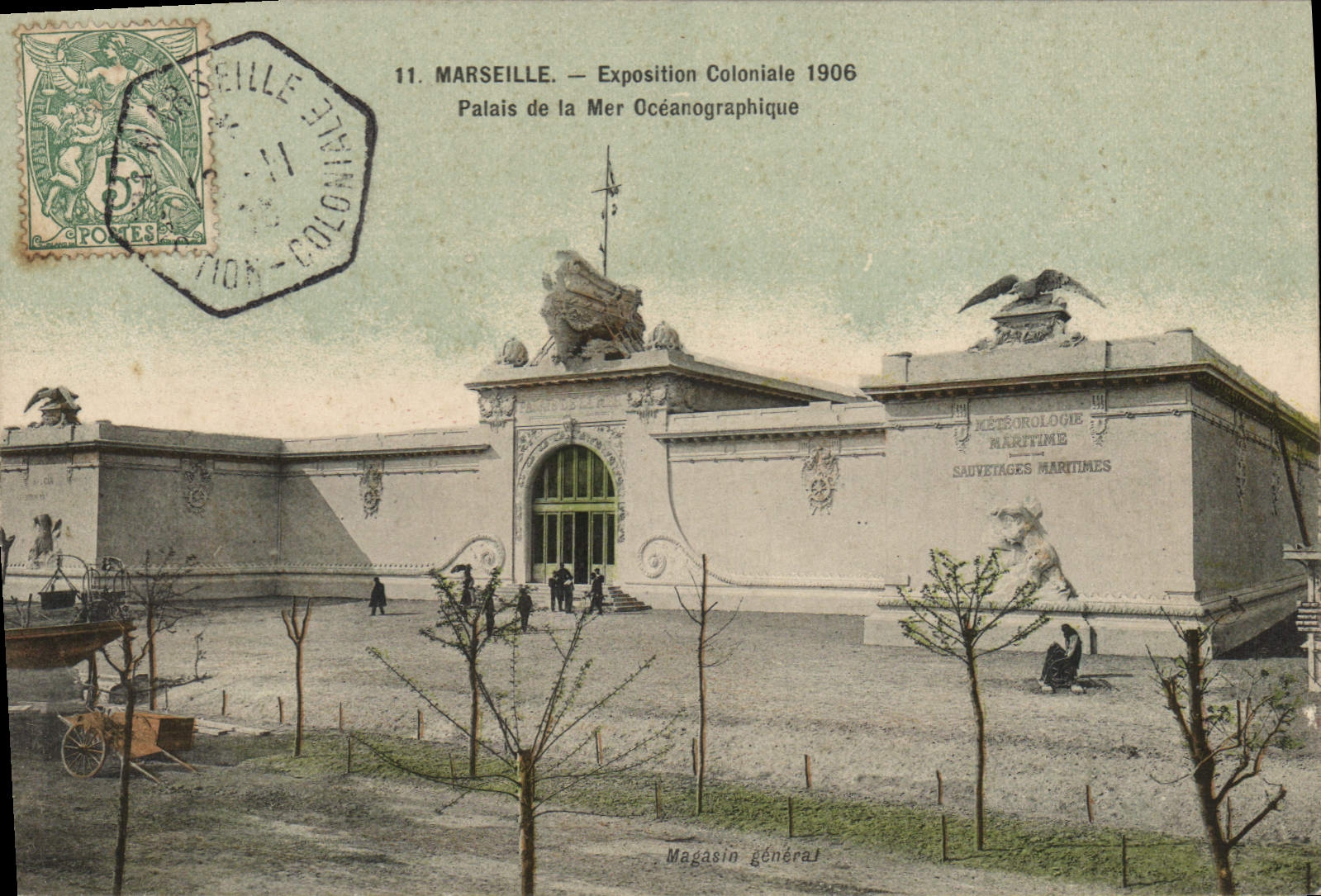 CPA Marseille Exposition Coloniale Palais de la Mer Oceanographique