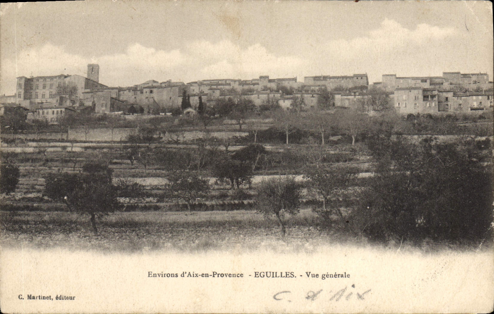 CPA Environs d' Aix en Provence Eguilles Vue Generale