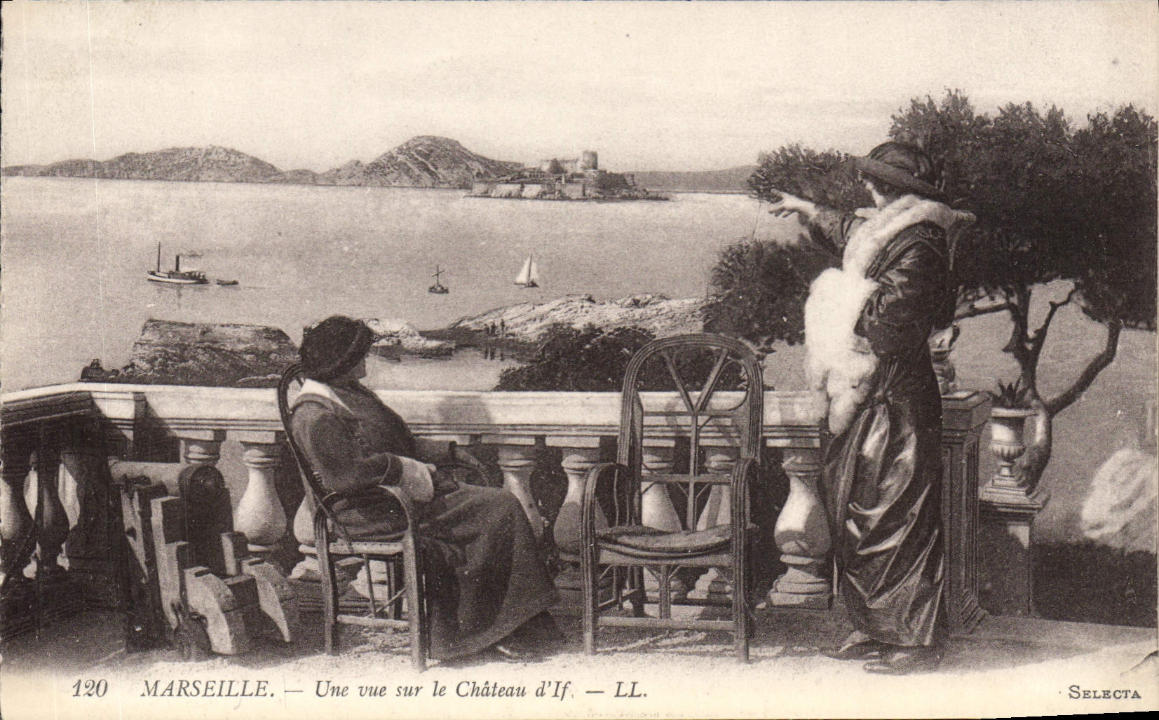 CPA Marseille Une vue sur le Chateau d'lf