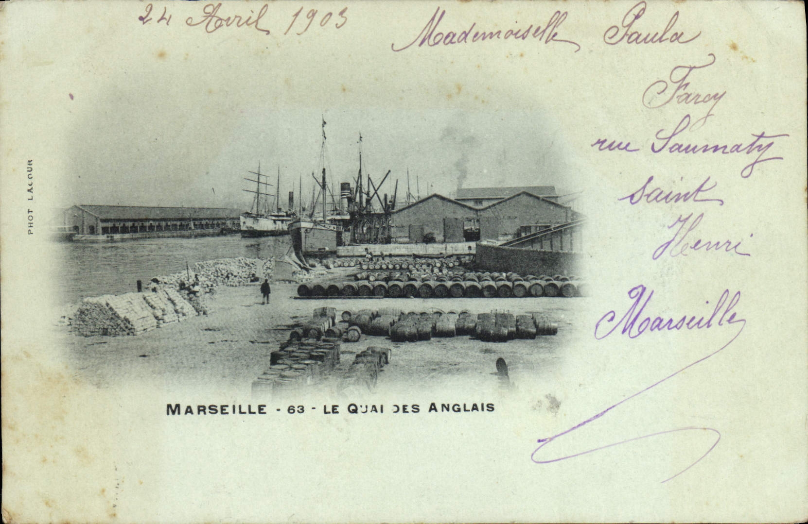 CPA Marseille Le Quai des Anglais 