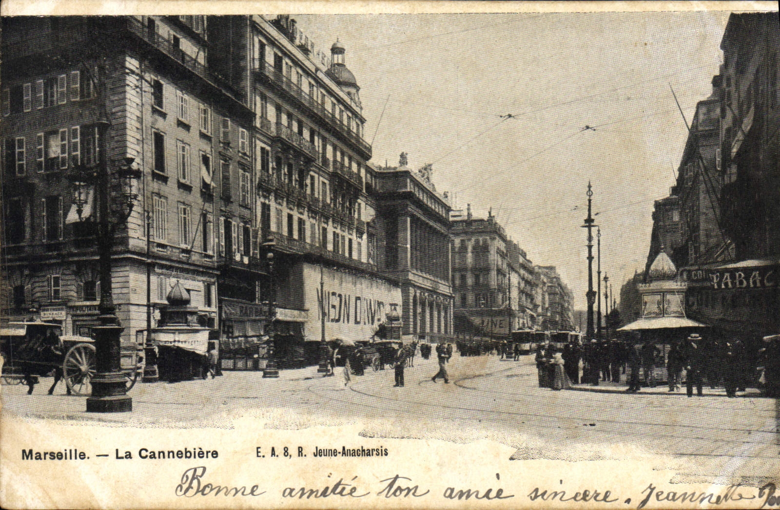 CPA Marseille La Cannebiere Jeune Anacharsis