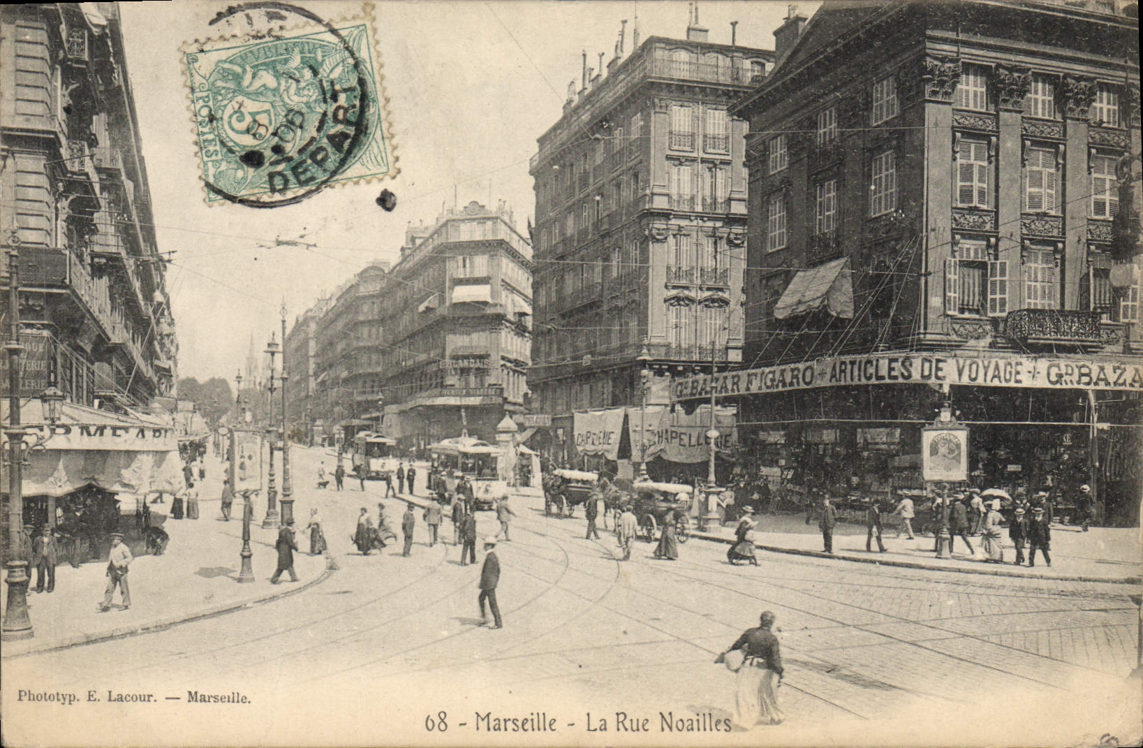 CPA Marseille La Rue Noailles 