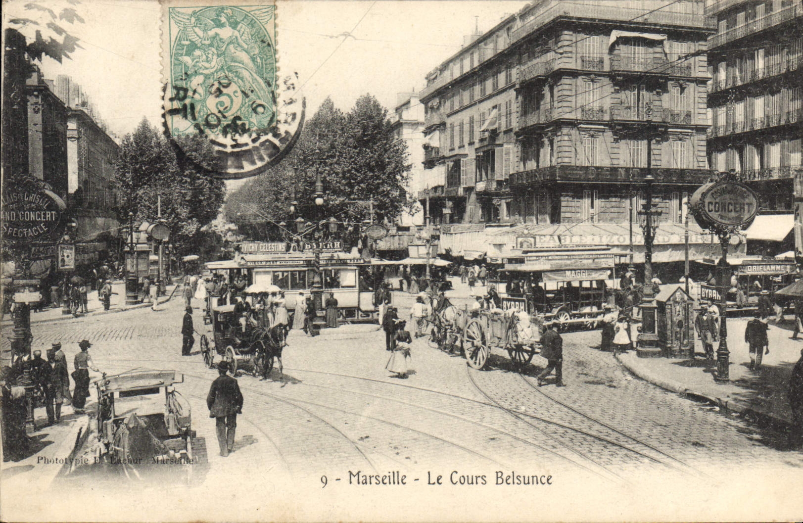 CPA Marseille Le Cours Belsunce 