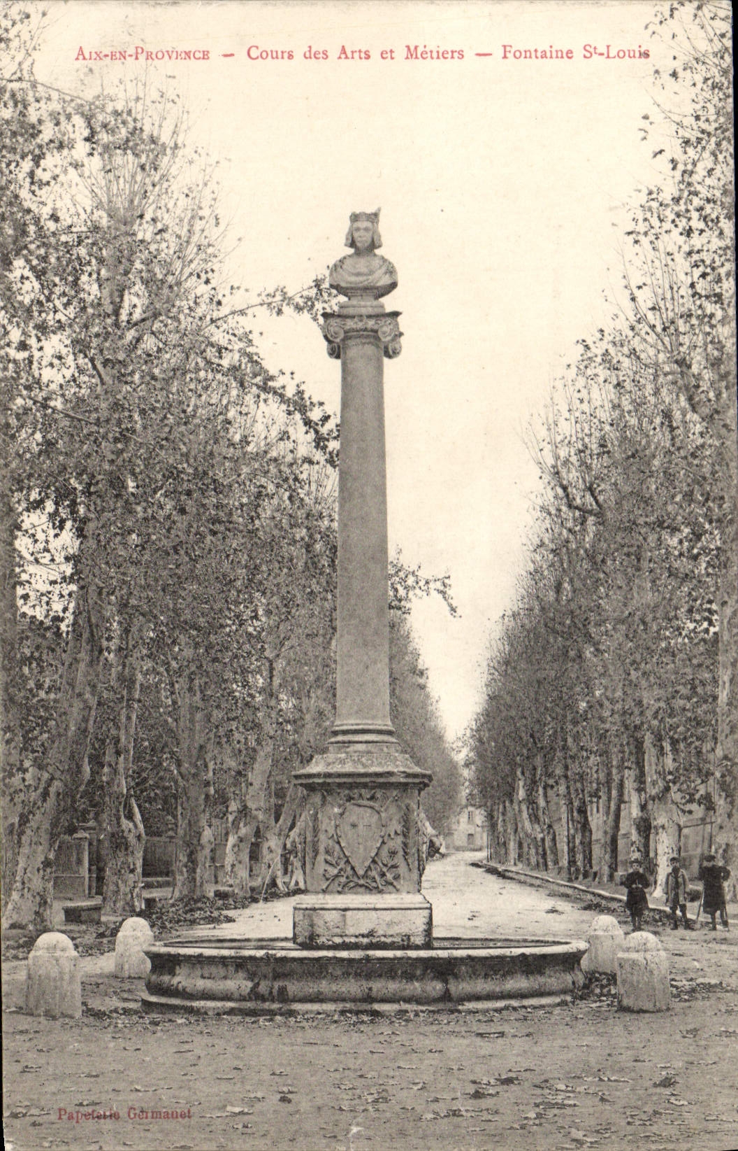CPA Aix en Provence Cours des Arts et Mauers Fontaine St Louis