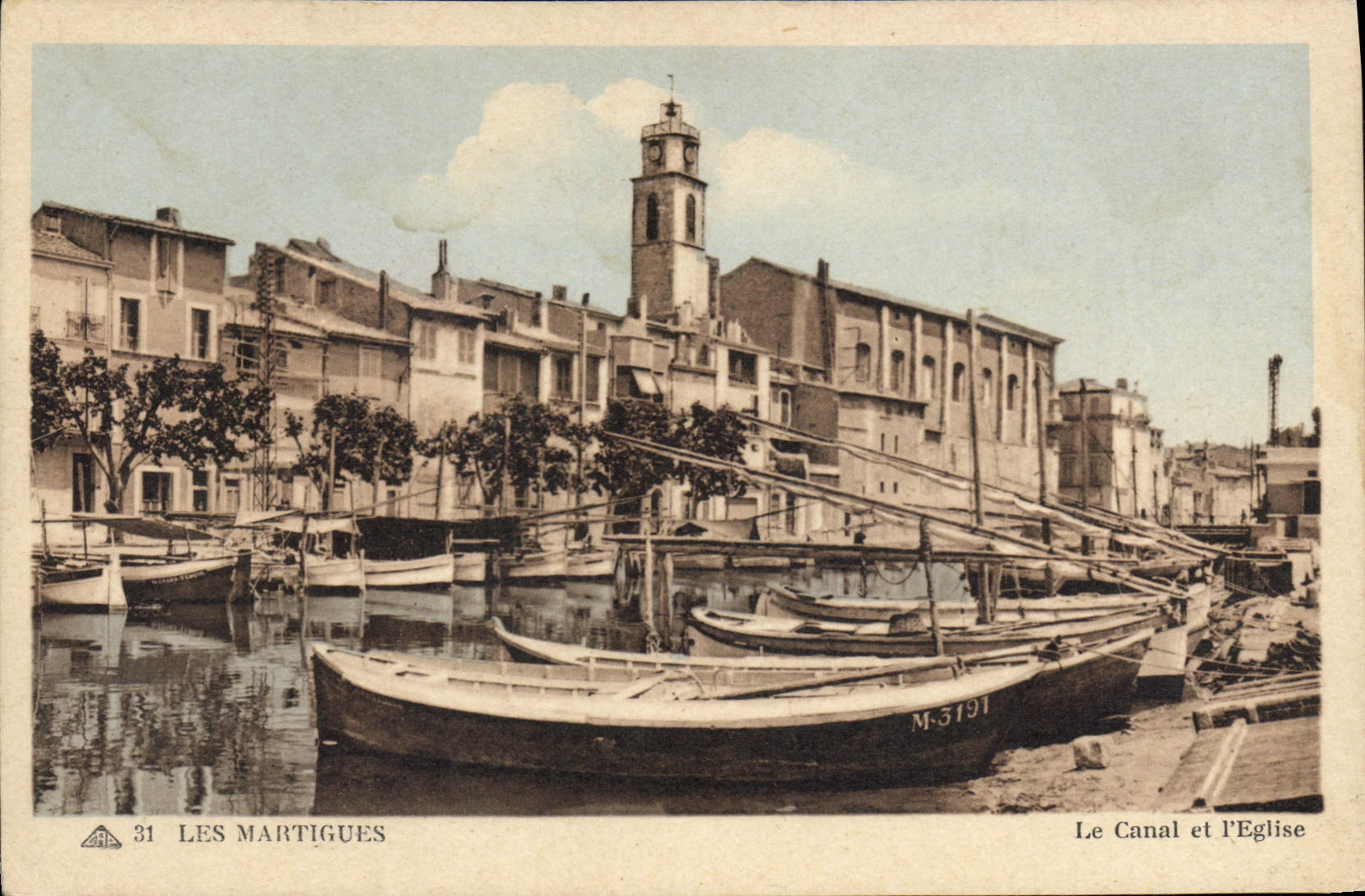 CPA Les Martigues Le Canal et l'Eglise 
