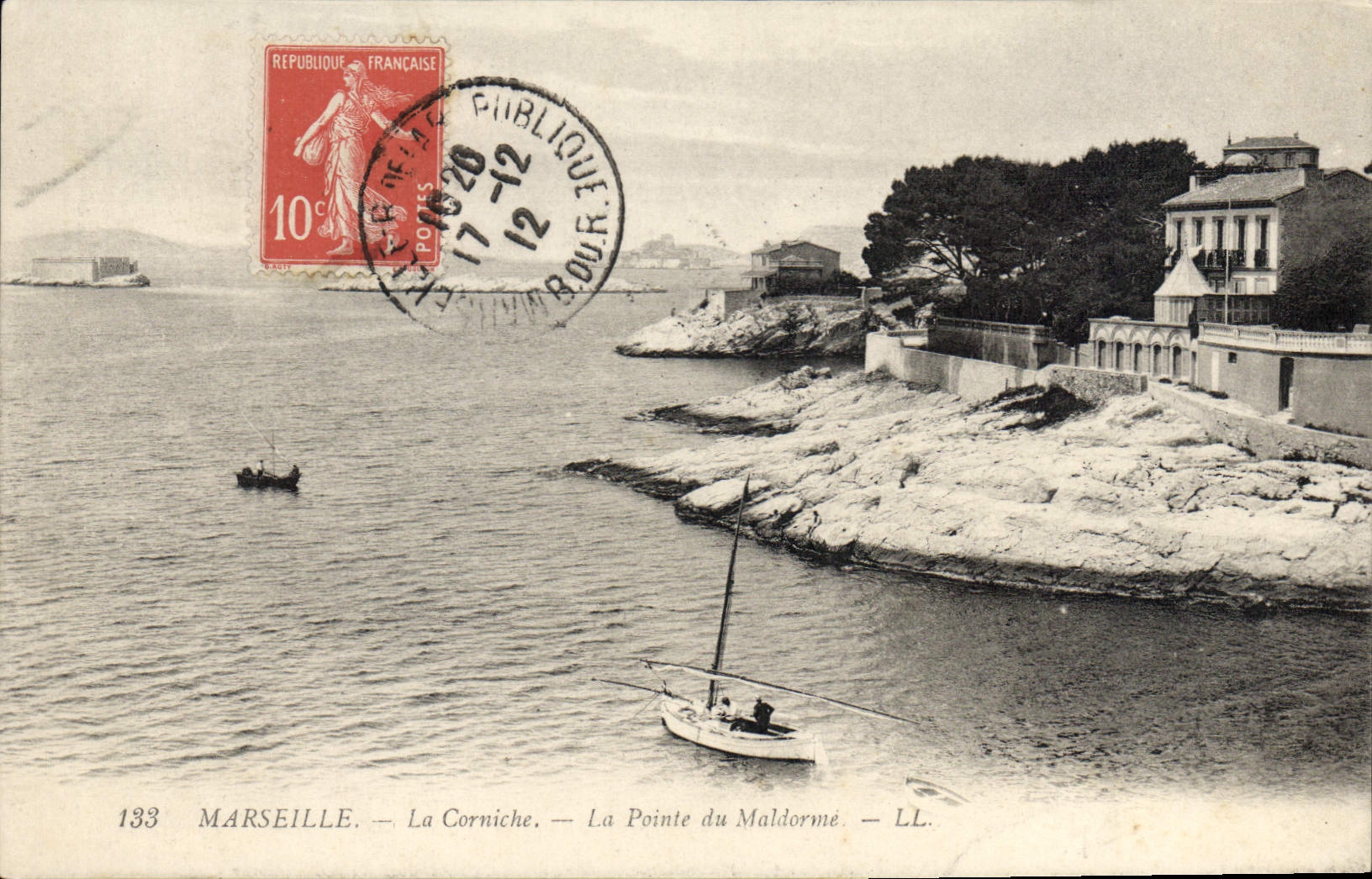 CPA Marseille La Corniche La Pointe du Maldorme