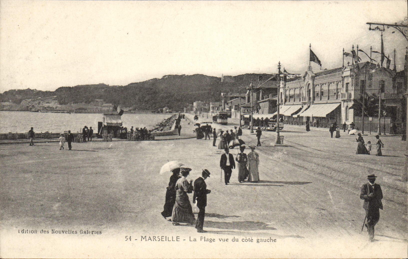 CPA Marseille La Plage vue du Cote Gauche 