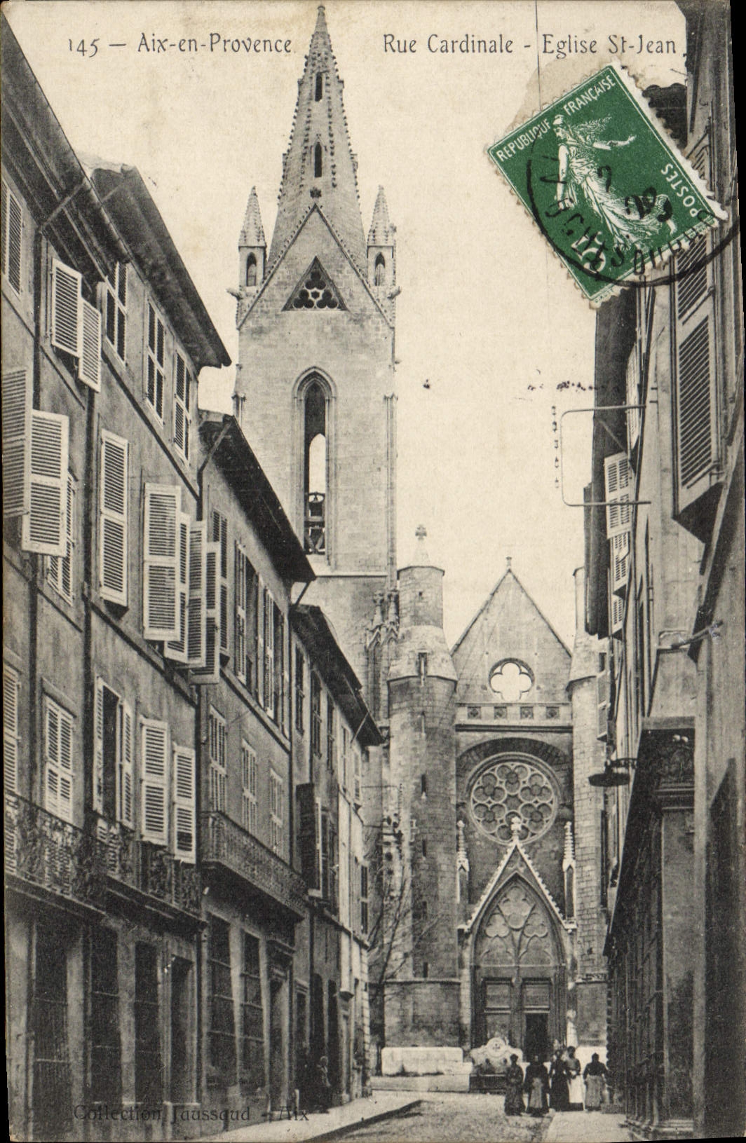 CPA Aix en Provence Rue Cardinale Eglise St Jean 