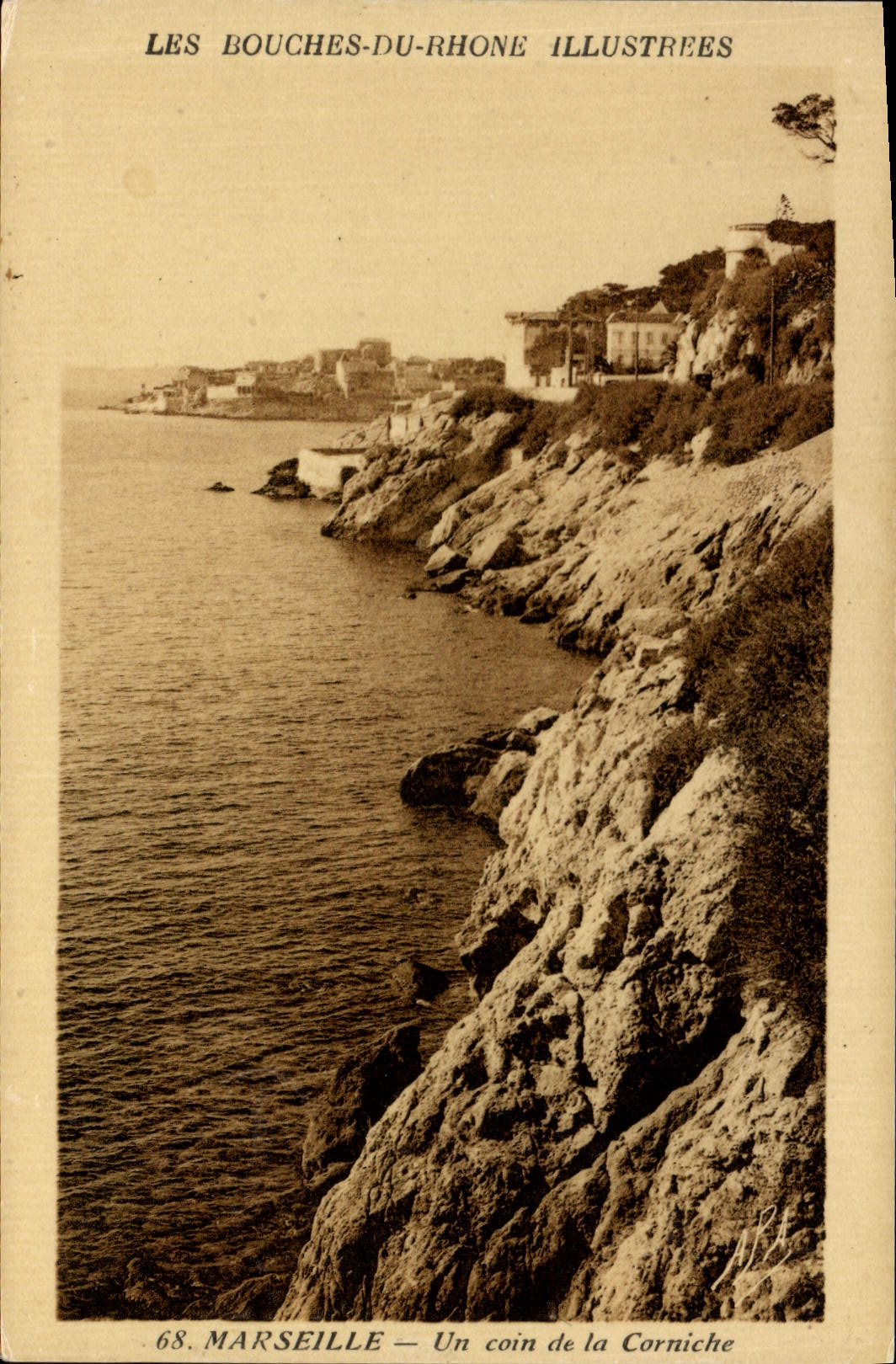 CPA Les Bouches du Rhone Illustrees Marseille Un Coin de la Corniche 