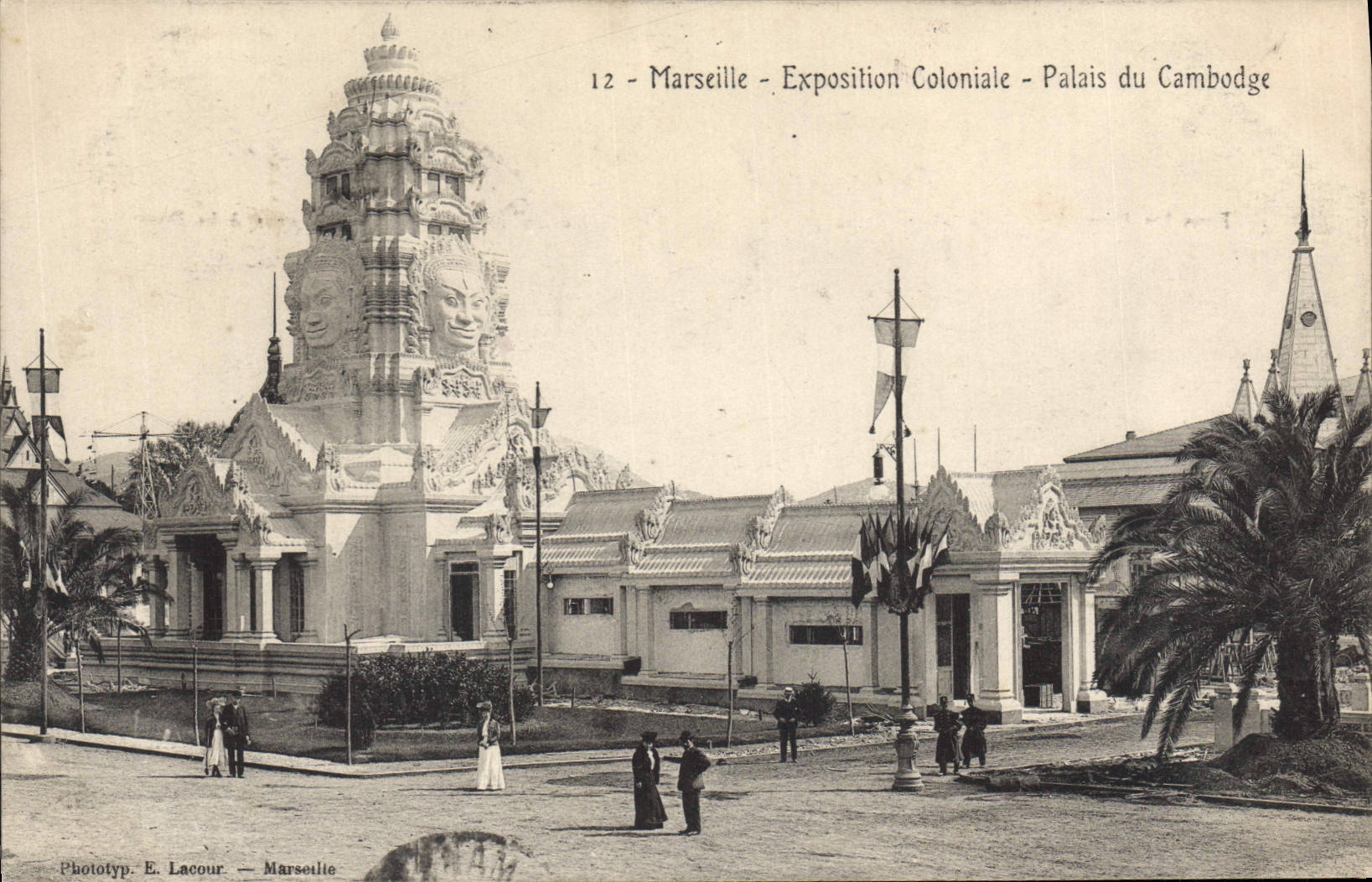 CPA Marseille Exposition Coloniale Palais du Cambodge 