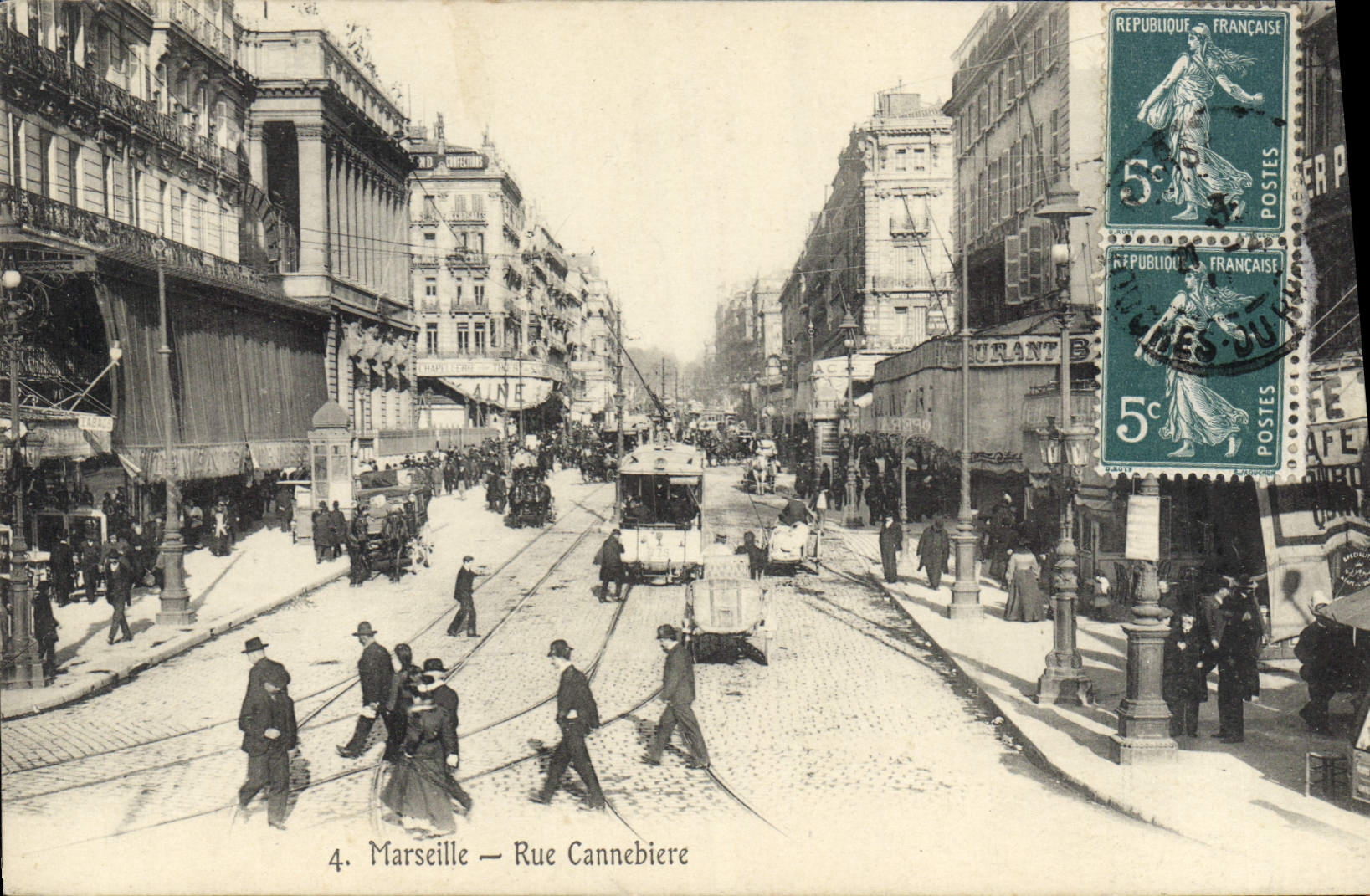 CPA Marseille Rue Cannebiere 