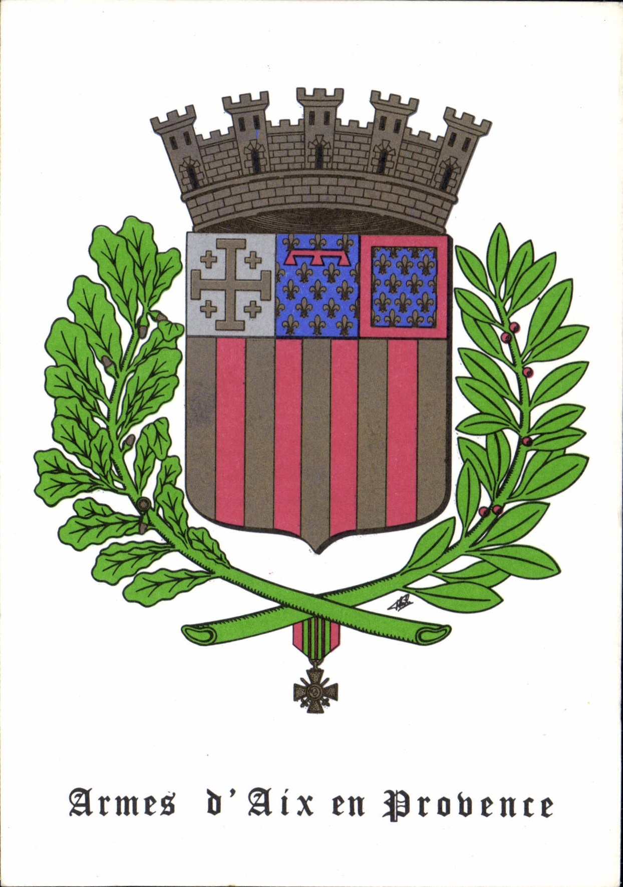 CPSM Armes d'Aix en Provence 