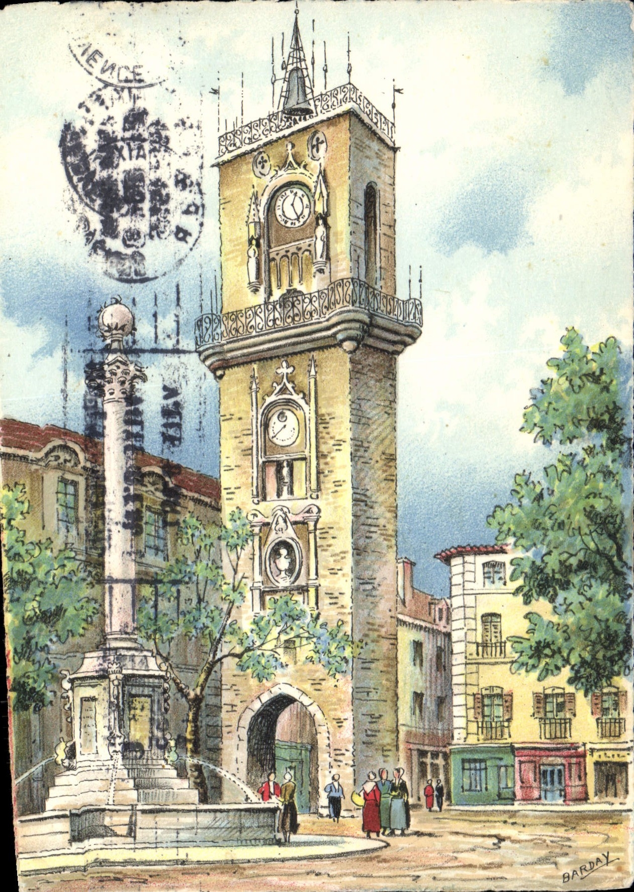 CPSM Aix en Provence Le Beffroi 