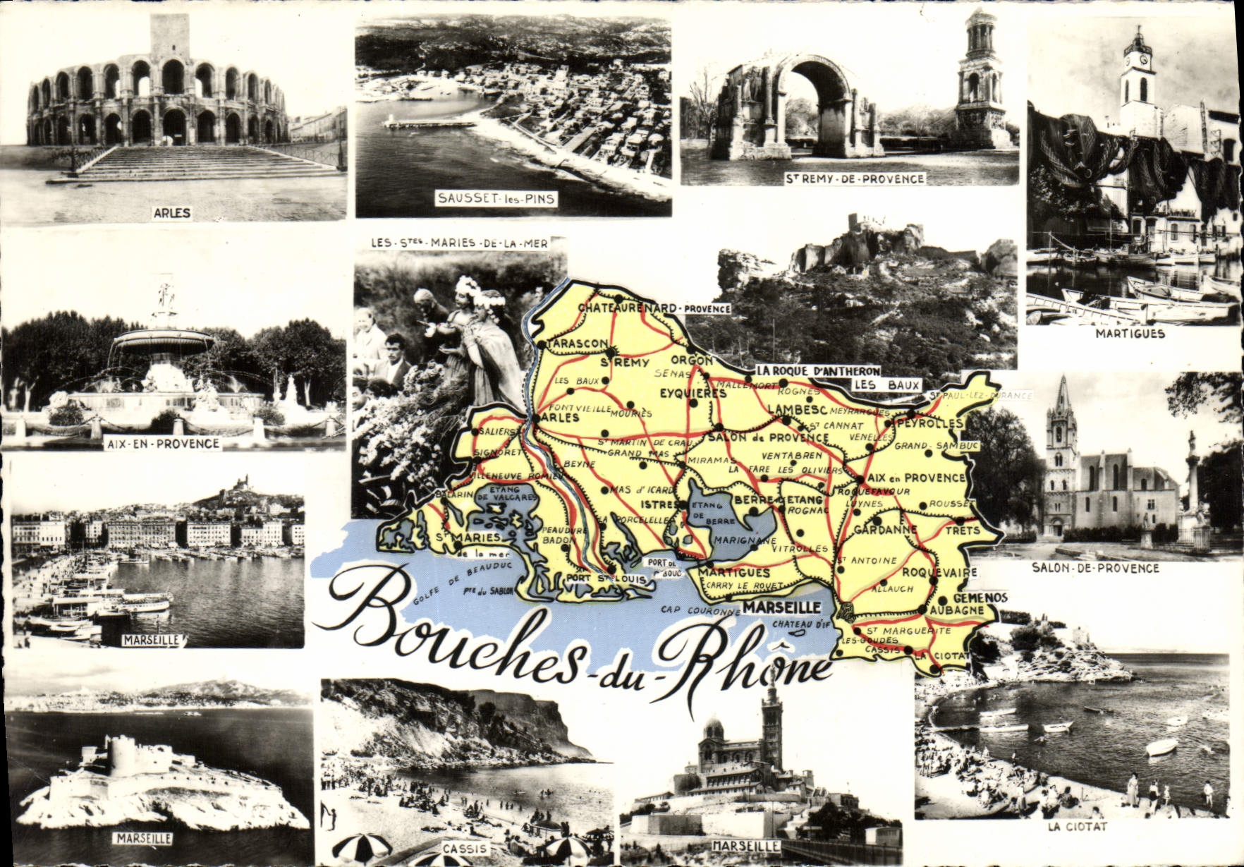 CPSM Bouches du Rhone Sausset les Pins Arles Salon de Provence 