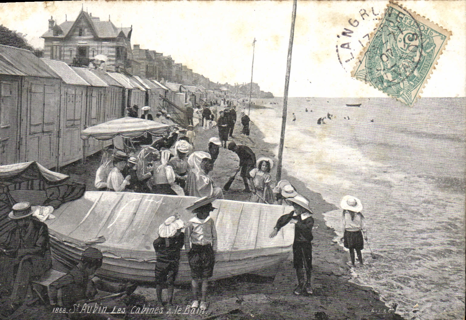 CPA St Aubin les Cabines Le Bain 