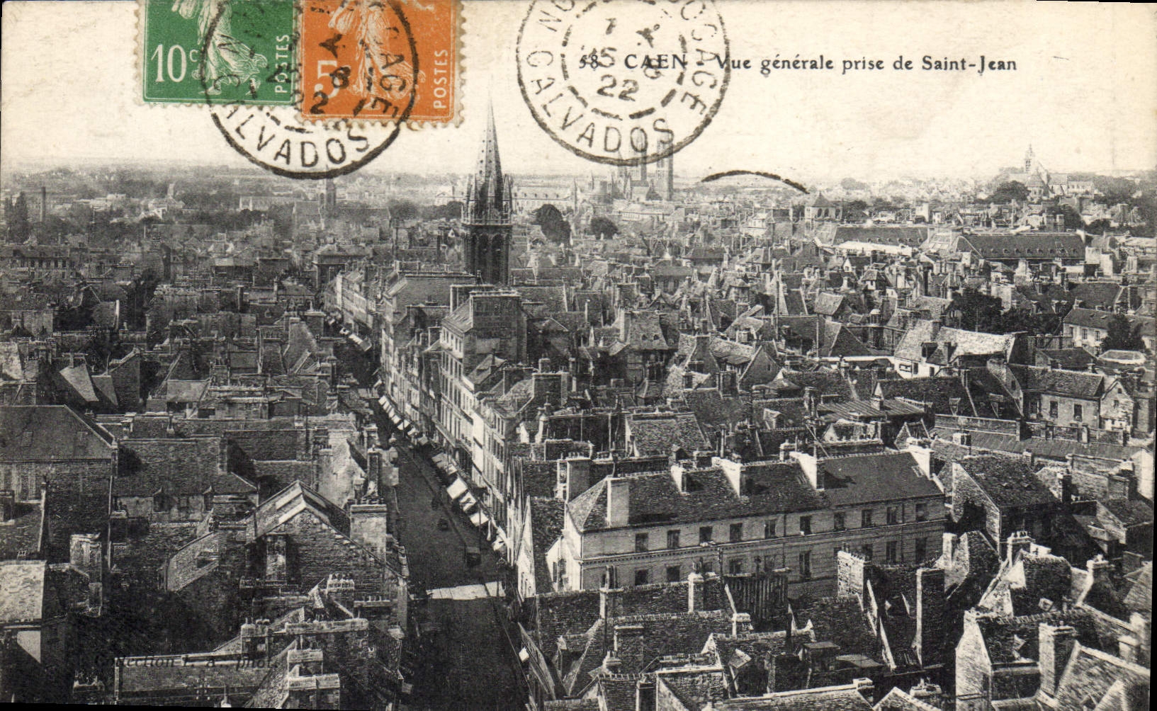 CPA Caen Vue generale prise de Saint Jean 