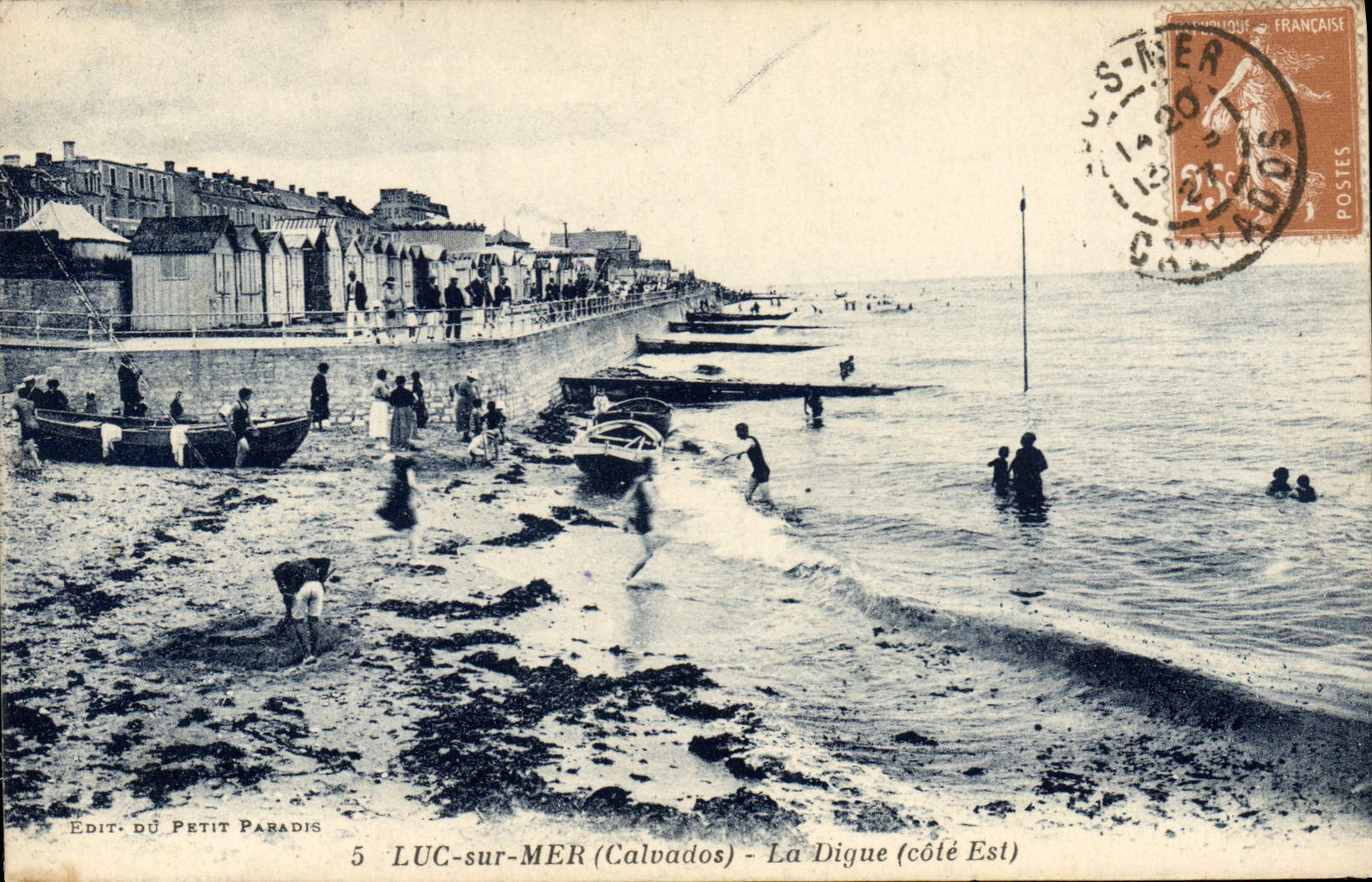 CPA Luc sur Mer Calvados La Digue Cote Est